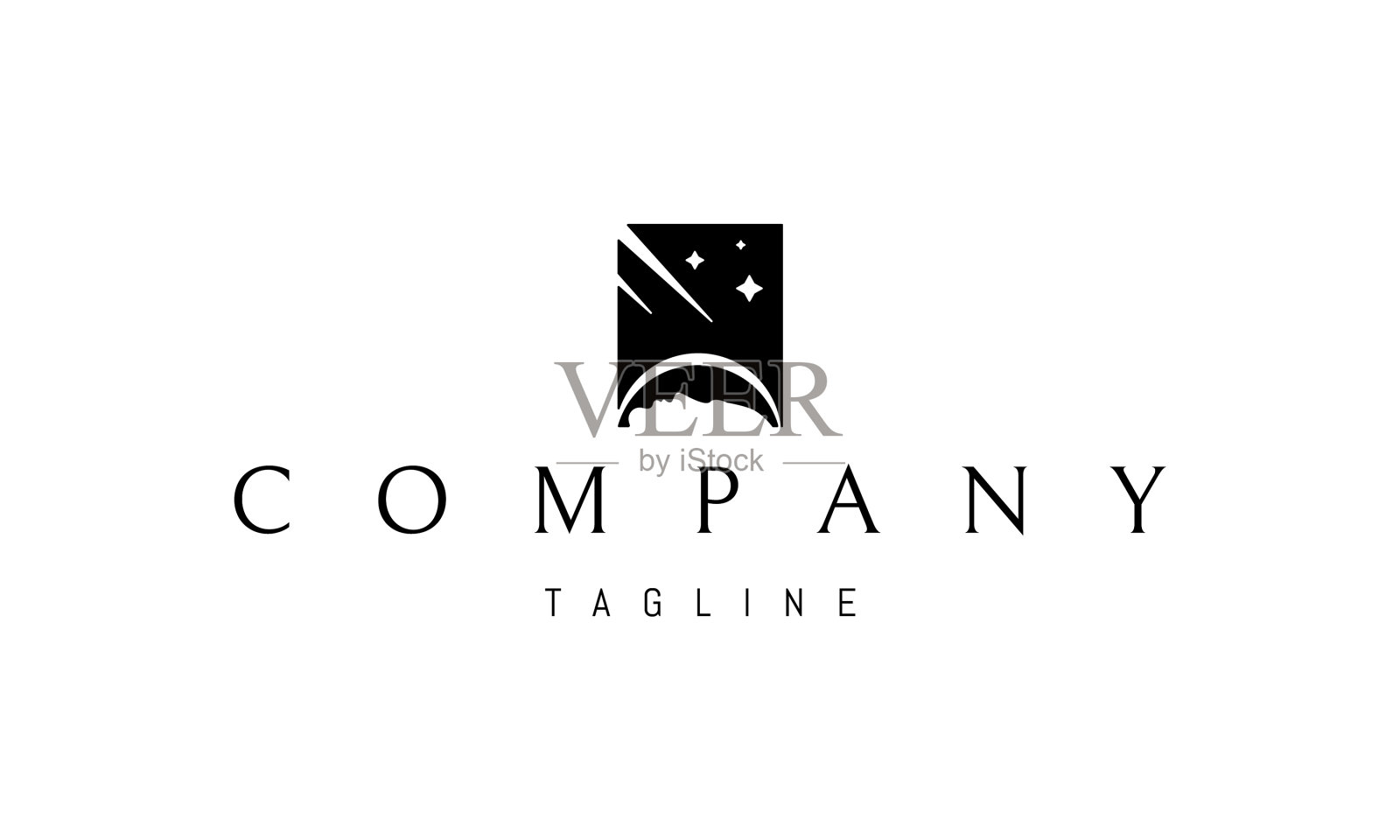 商标上有一个抽象的图案插画图片素材