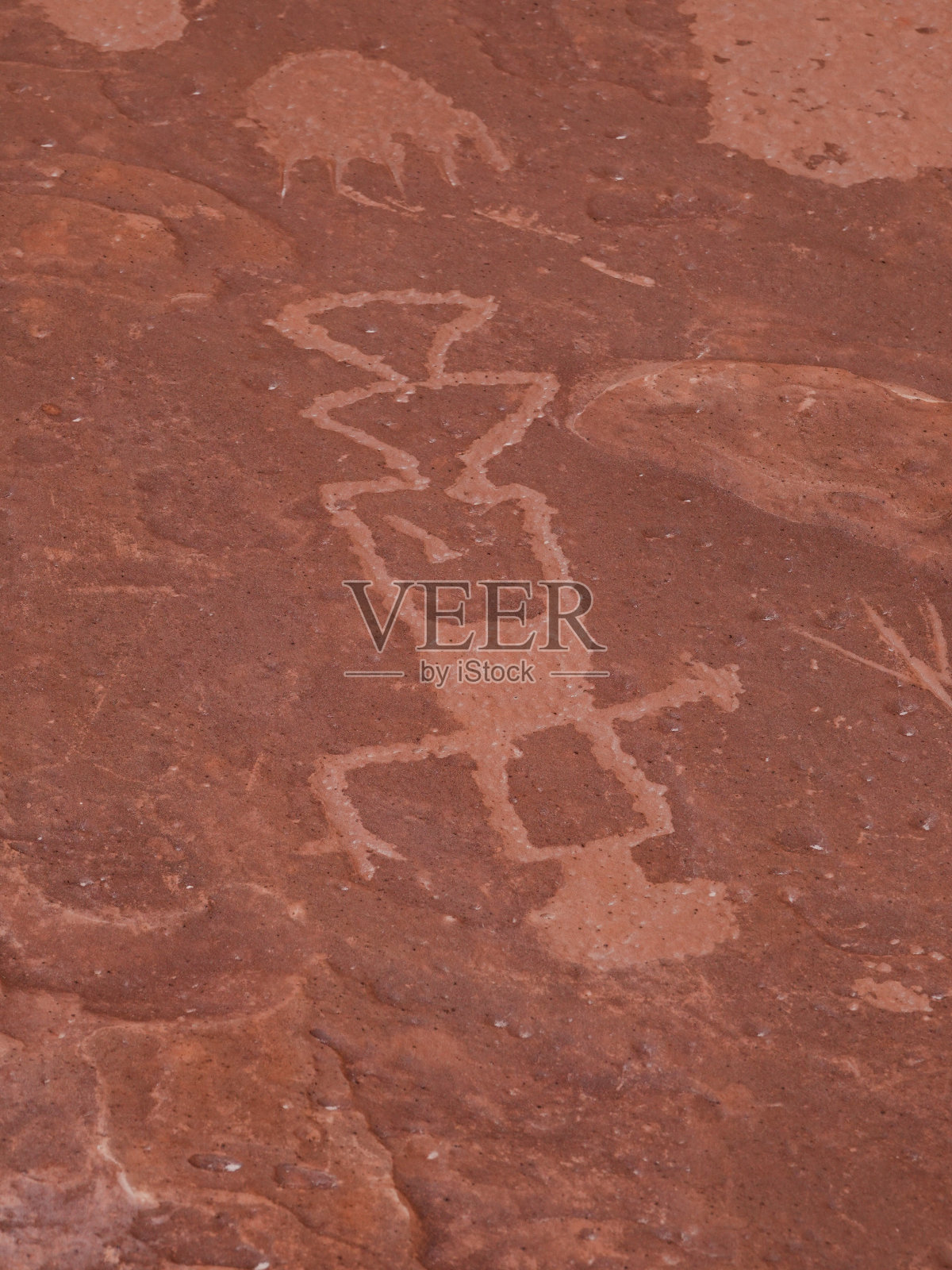 弗里蒙特文化古代岩画。照片摄影图片