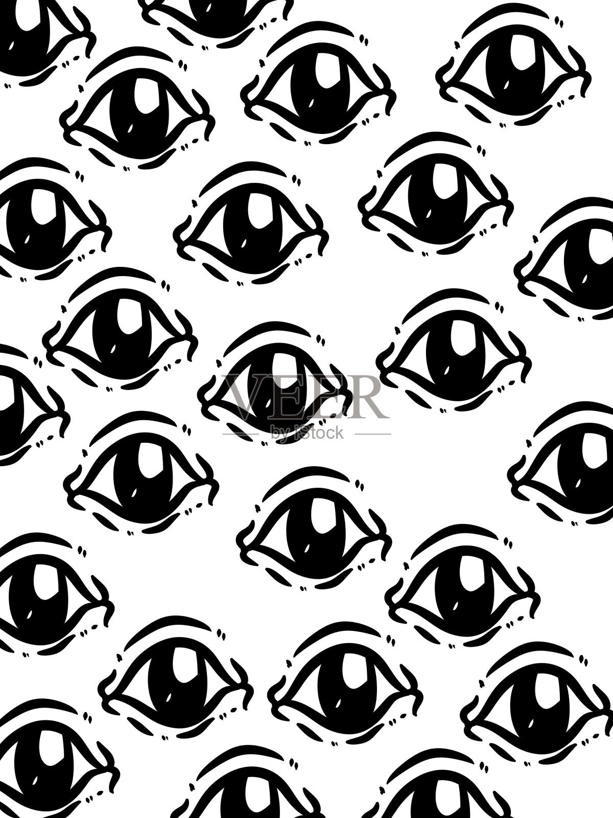 眼睛的卡通插画图片素材