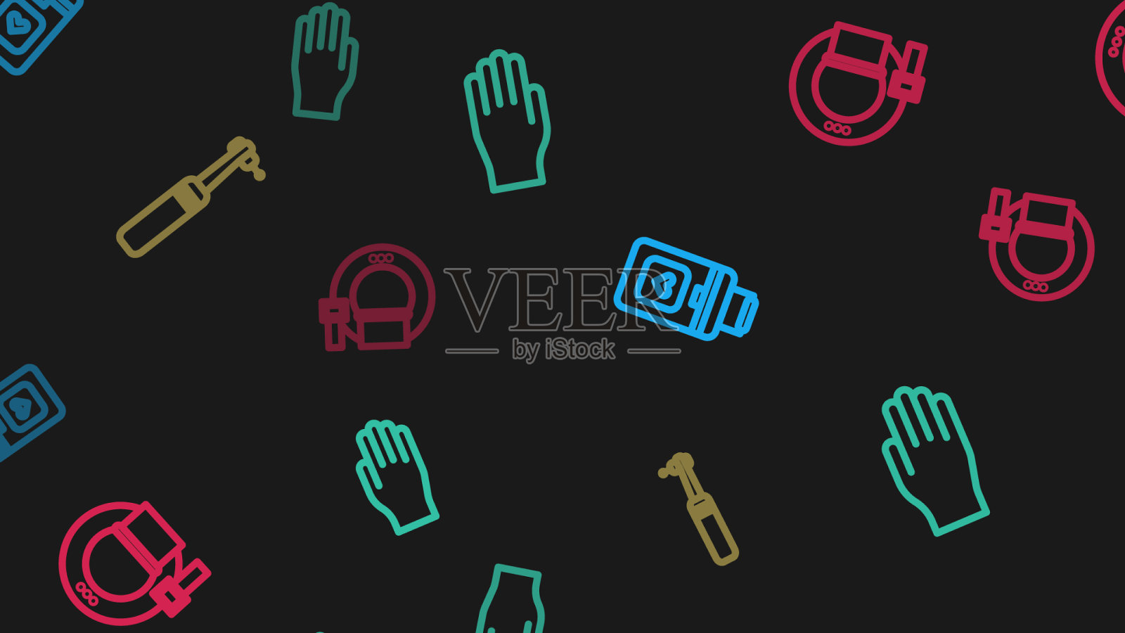 套行器官容器医用橡胶手套图标素材