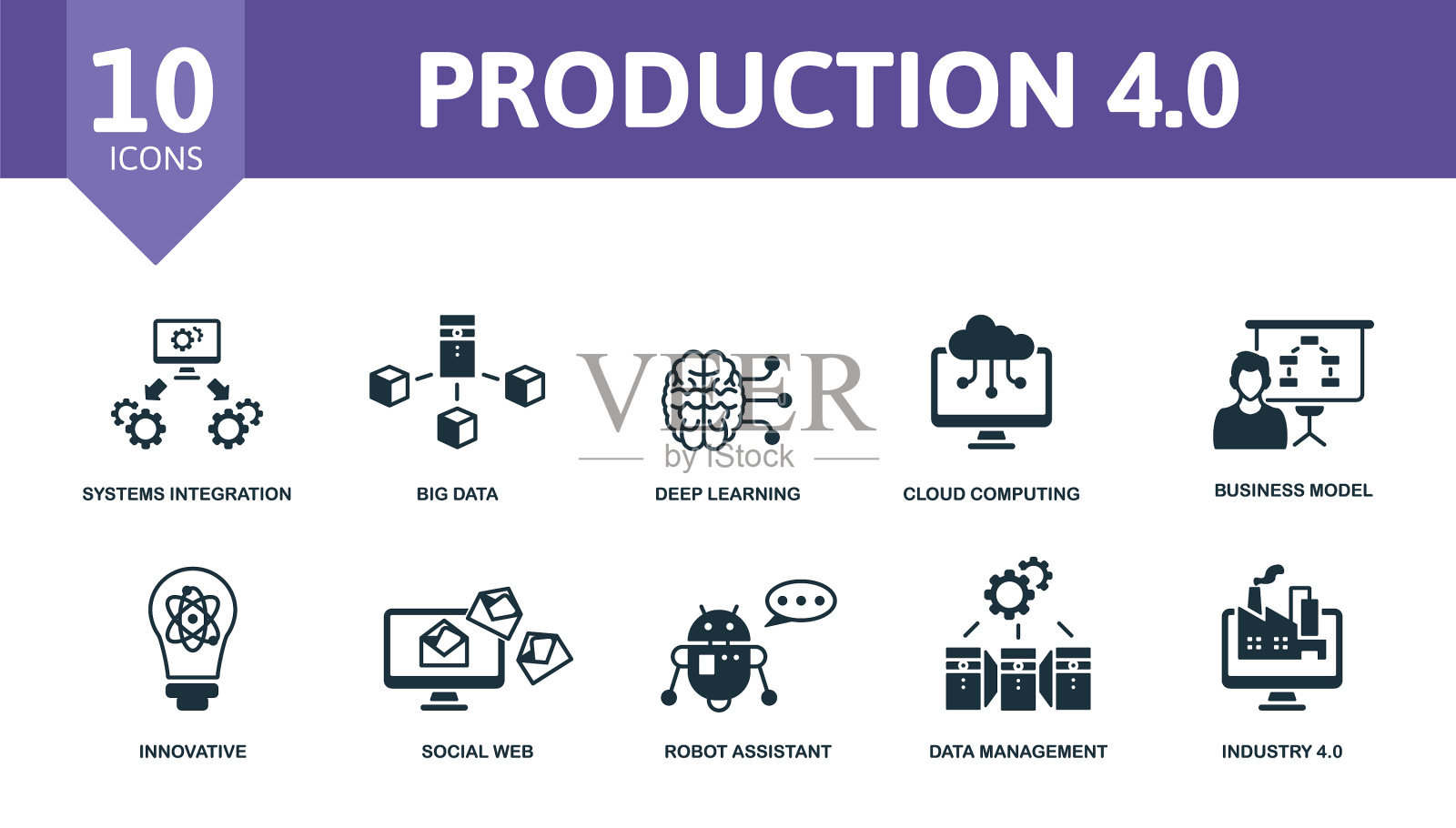 生产40图标集包含可编辑的图标插画图片素材