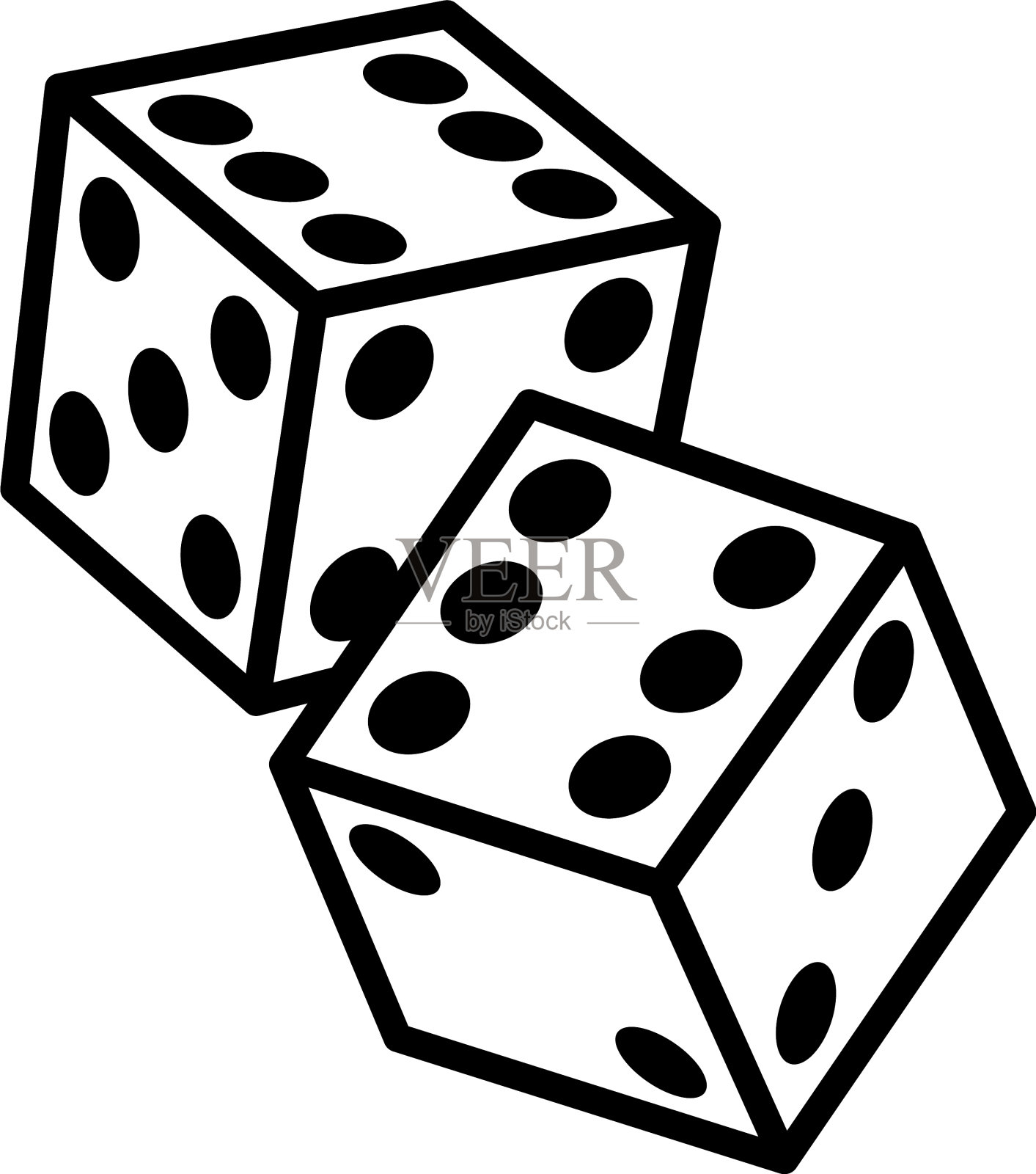 掷骰子赌博骰子图标设计元素图片