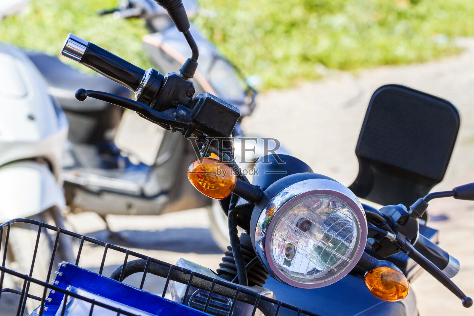 复古摩托车的特写照片摄影图片