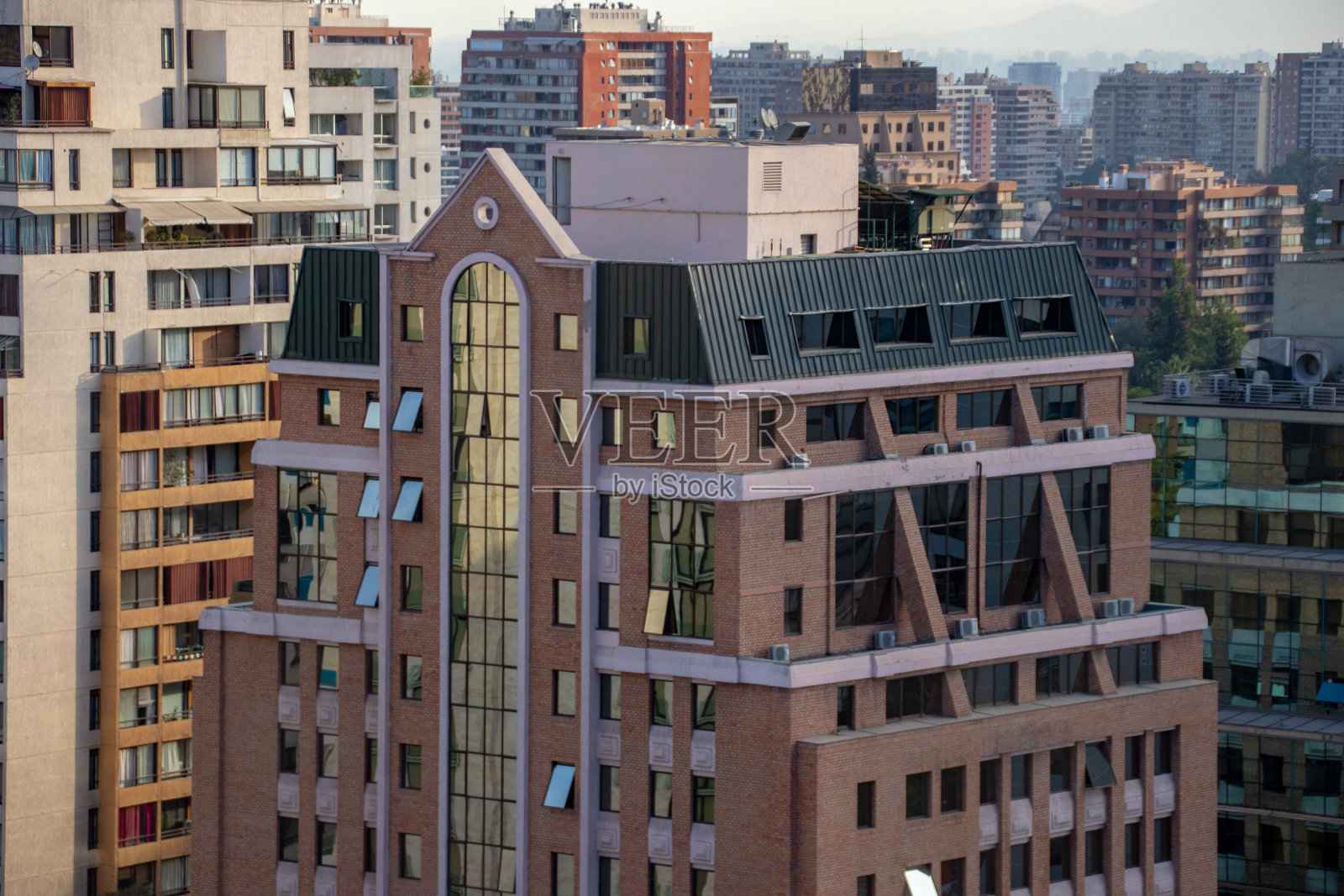 圣地亚哥市的建筑立面照片摄影图片