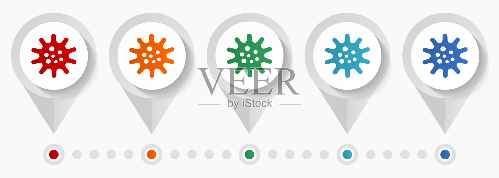 病毒,冠状病毒,covid-19,感染概念矢量图标,易于编辑的信息图形模板,一套丰富多彩的平面设计指针,用于网页设计和移动应用程序插画图片素材