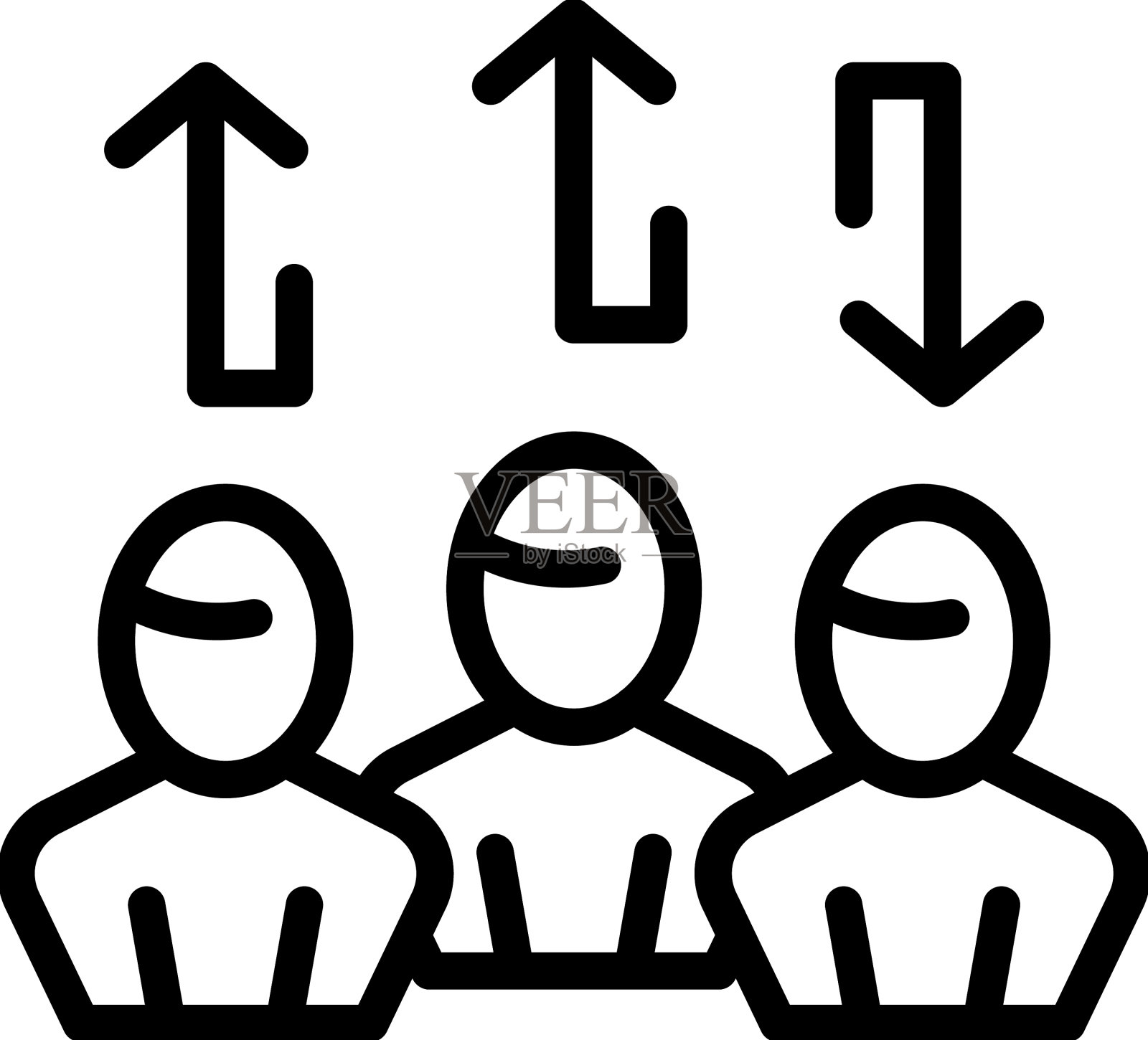 工作人员图标大纲研讨会会议插画图片素材