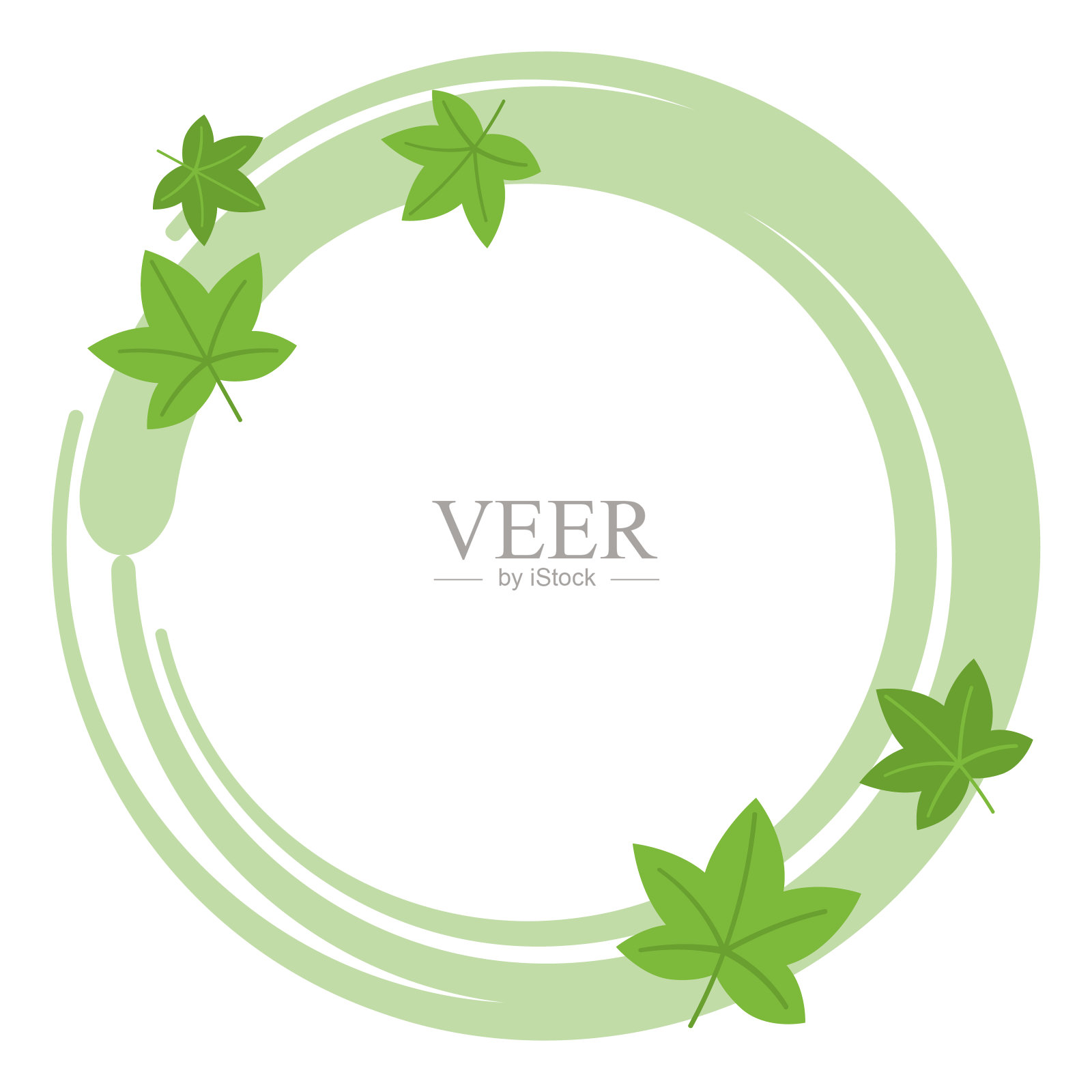 秋叶框架插画图片素材