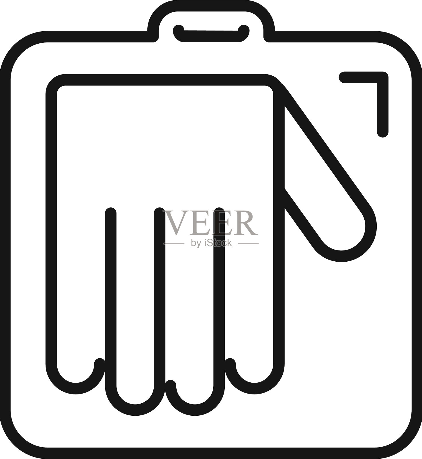 手套箱图标外科乳胶轮廓图标素材