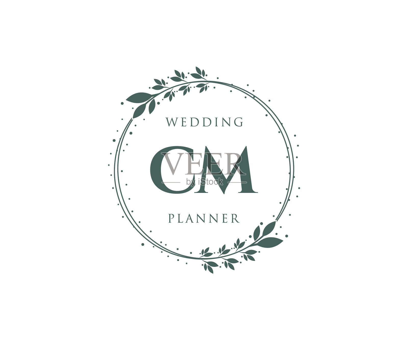 Cm首字母字母婚礼的标志插画图片素材