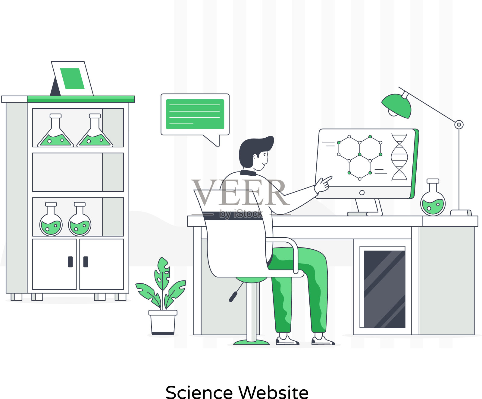 科学网站插画图片素材