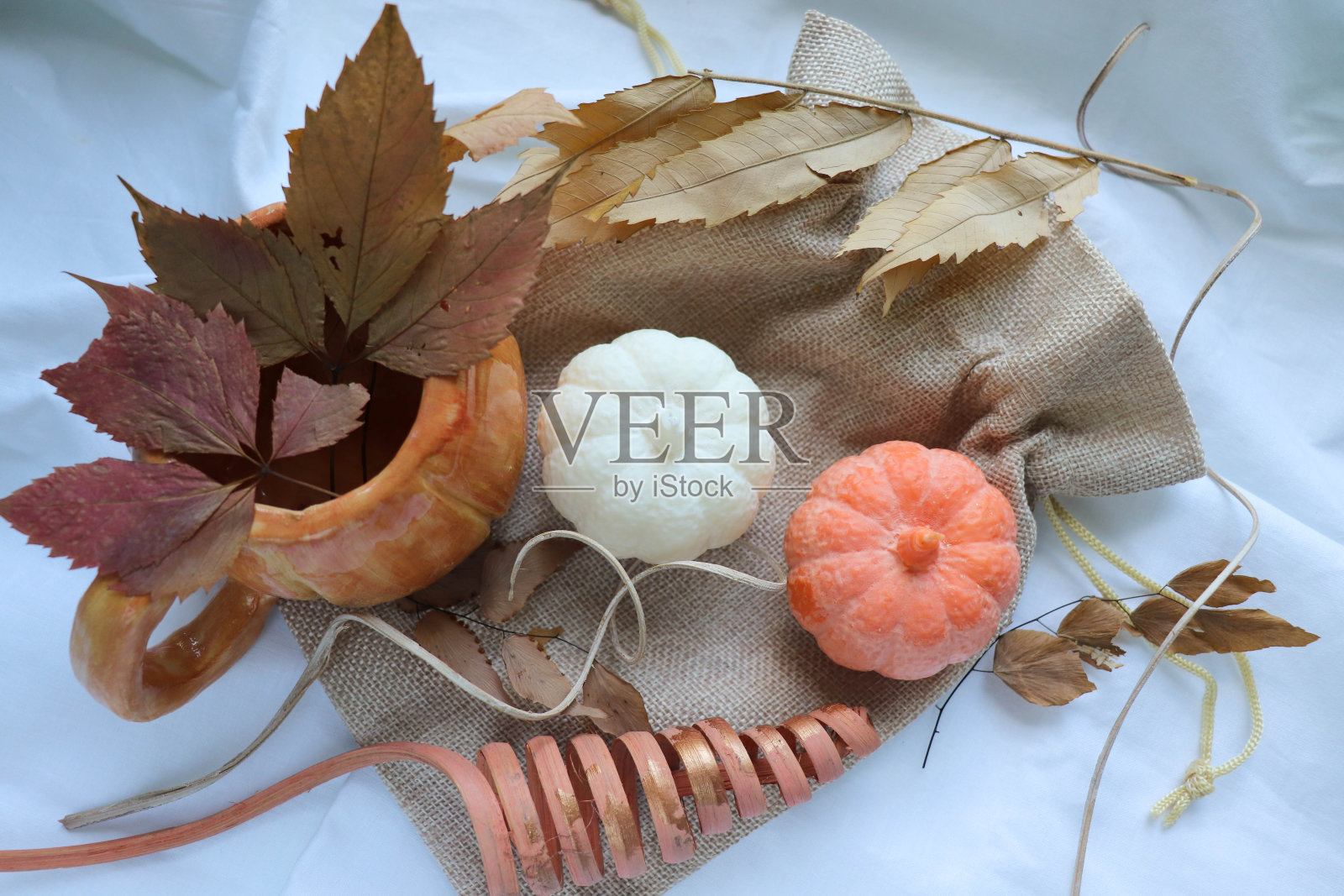 秋叶南瓜照片摄影图片