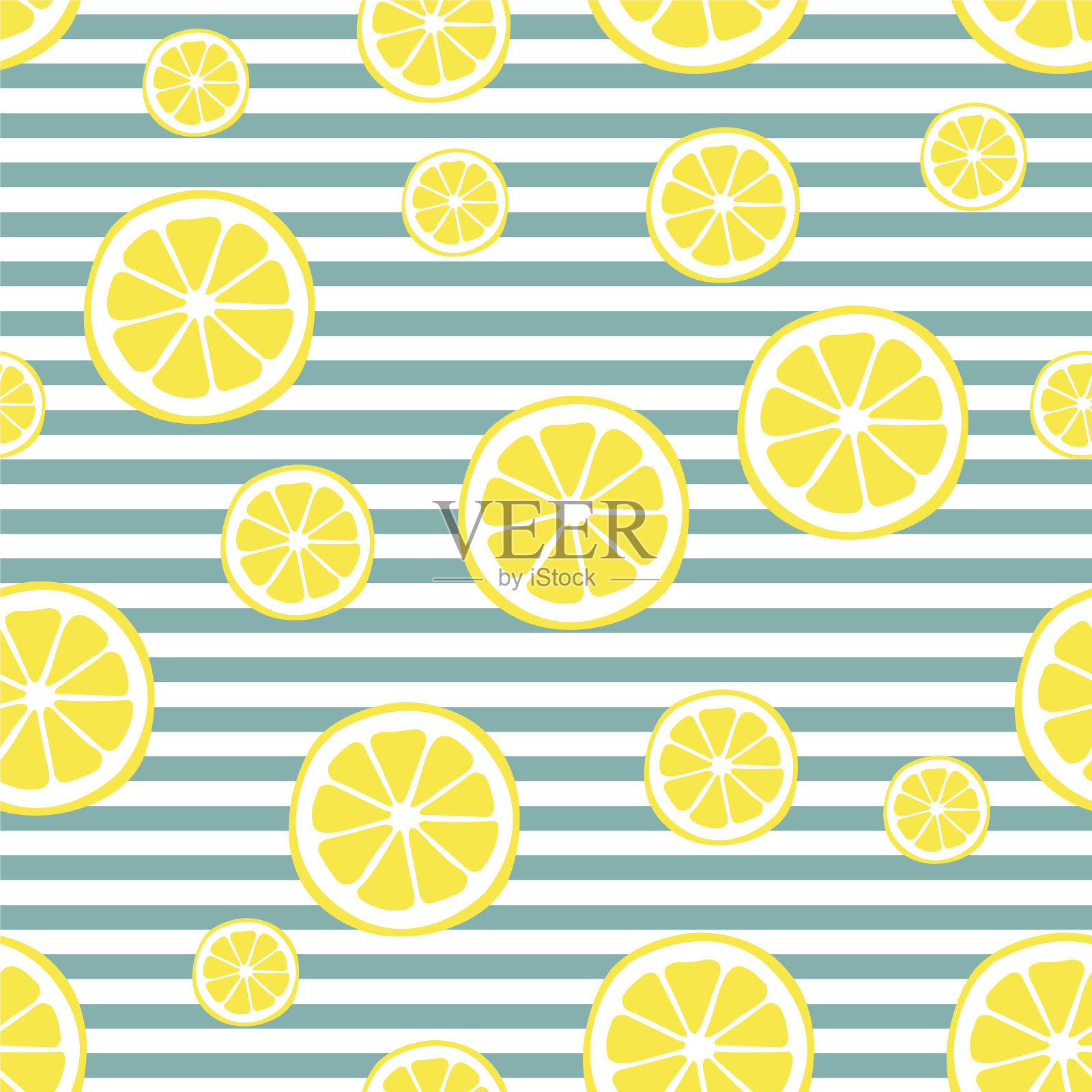 柠檬无缝模式插画图片素材