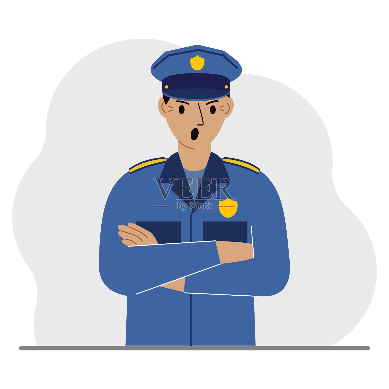 警察职业警察保安设计元素图片