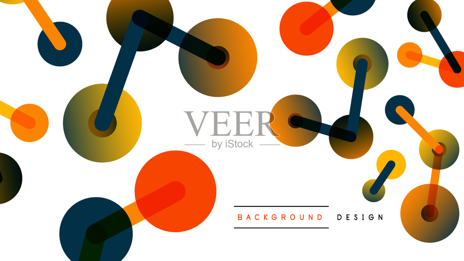 抽象的背景圆点由线连接插画图片素材