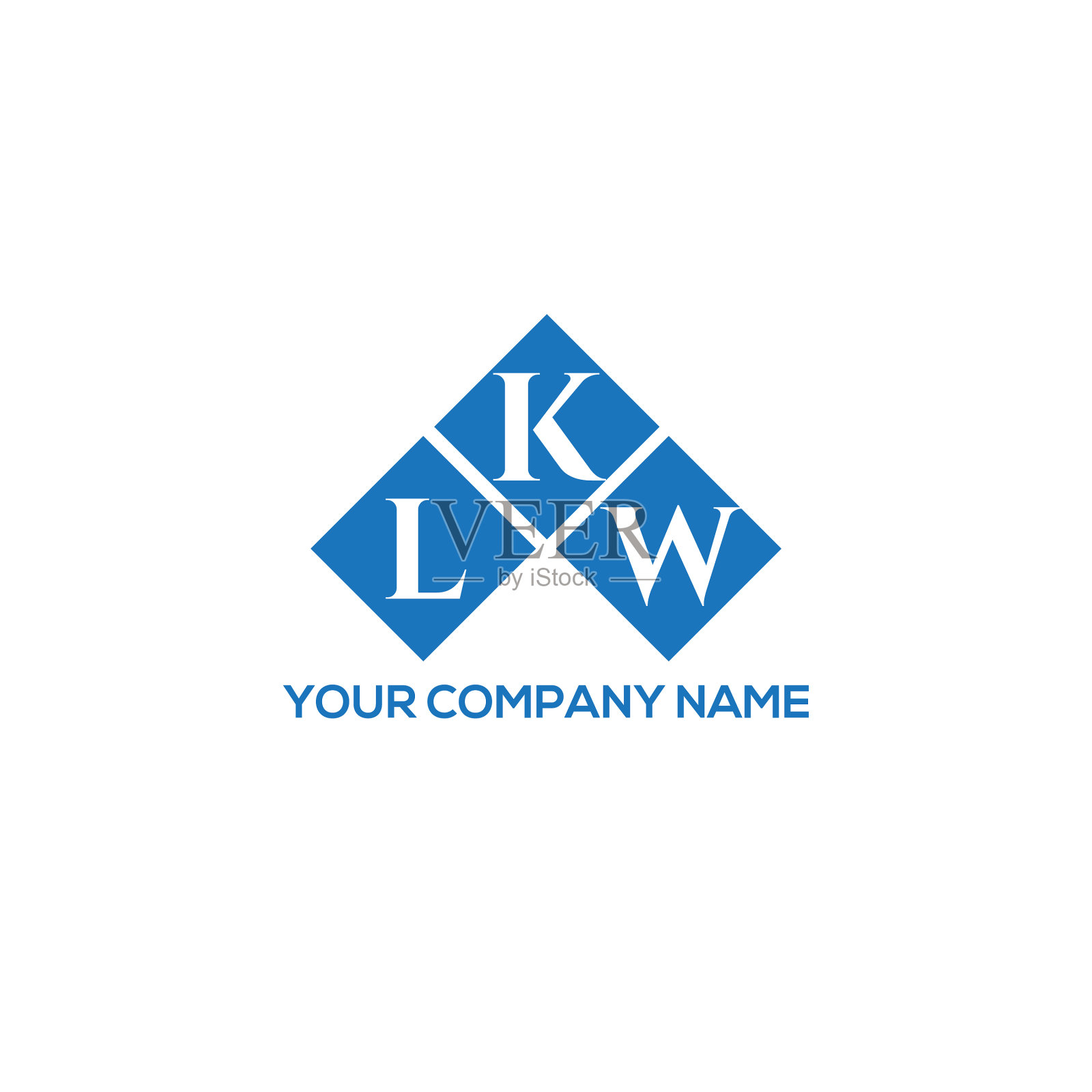 LKW白底字母logo设计插画图片素材