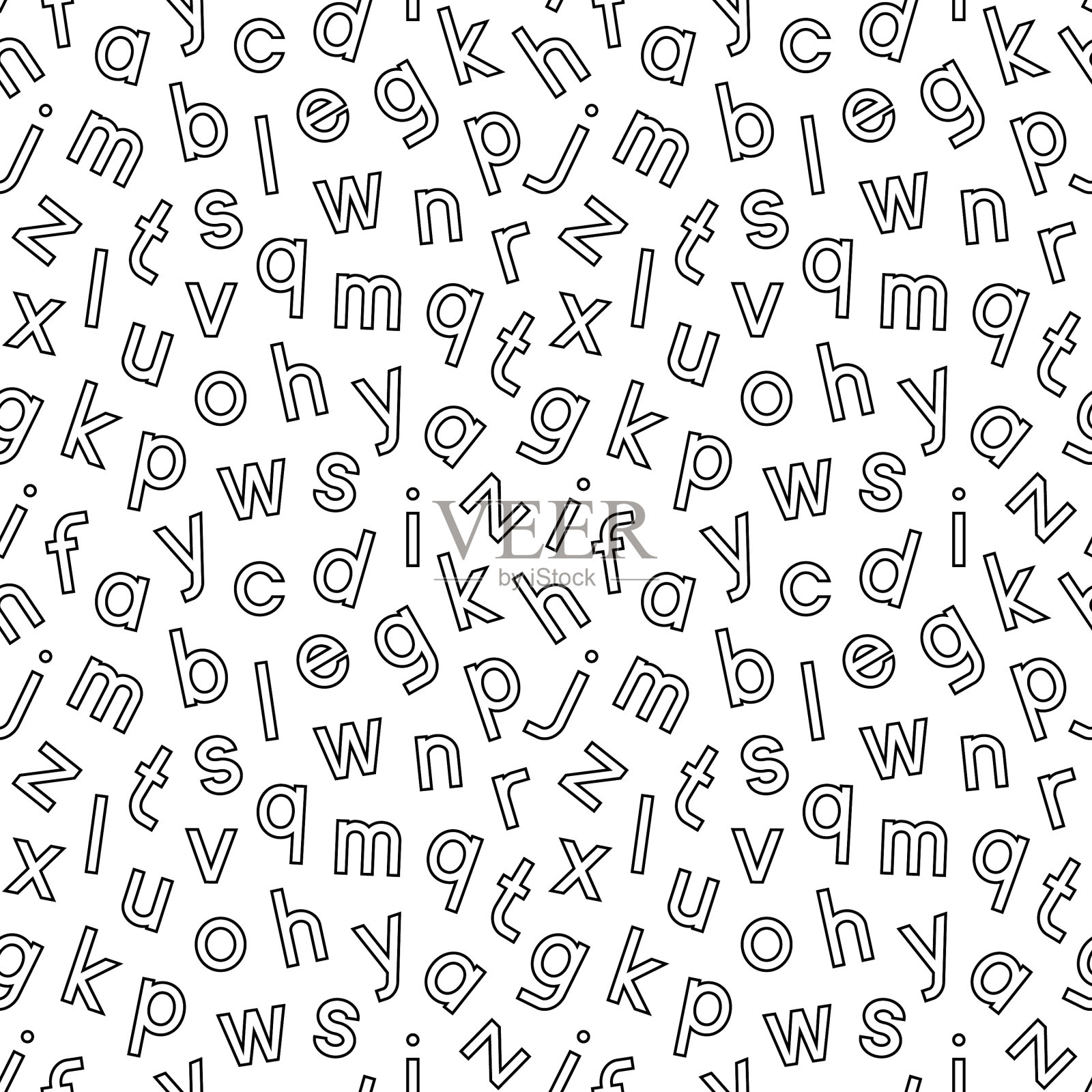 字母无缝图案插画图片素材