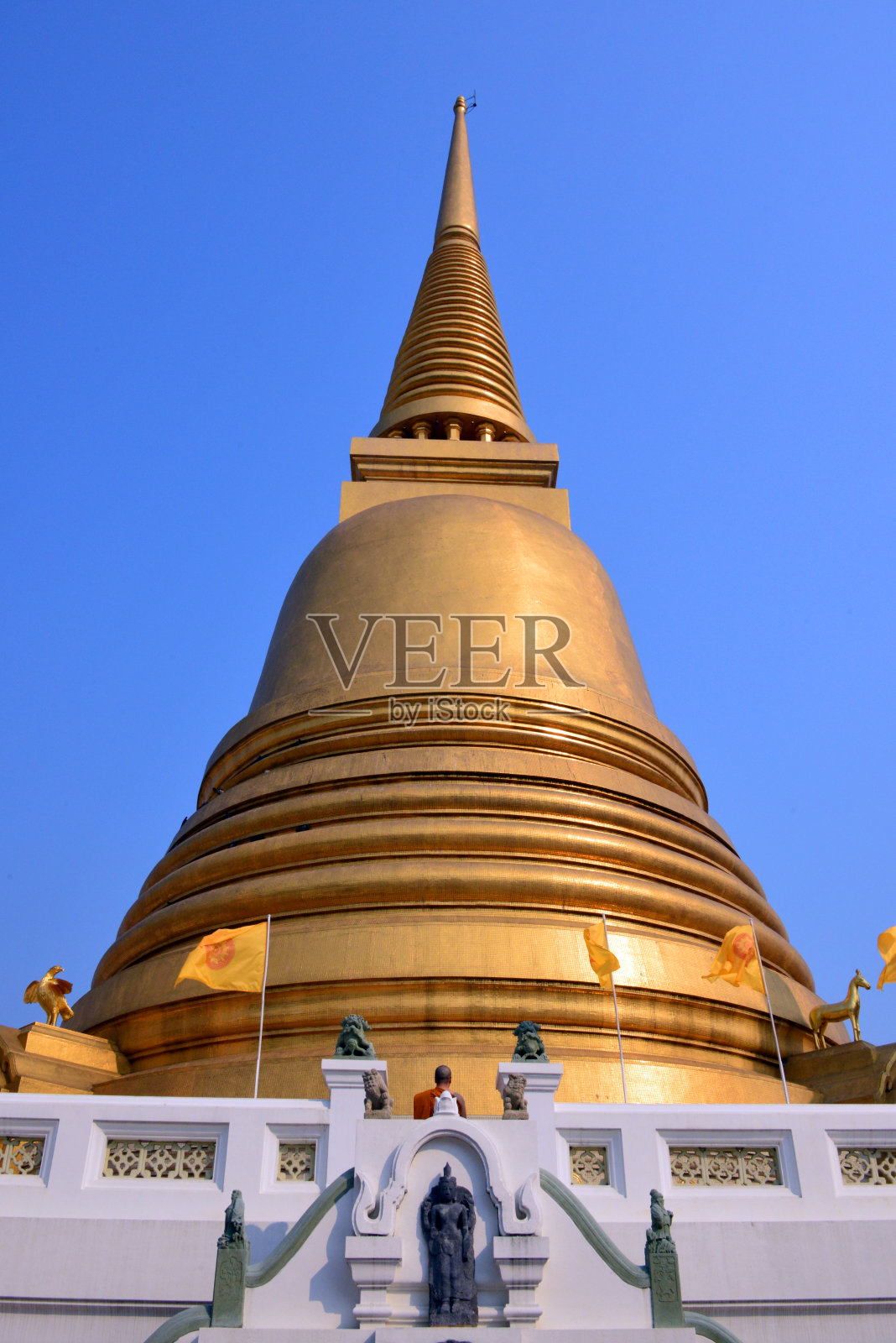 什么鲍翁尼维特寺院 - 金色佛塔/佛塔,曼谷,泰国照片摄影图片