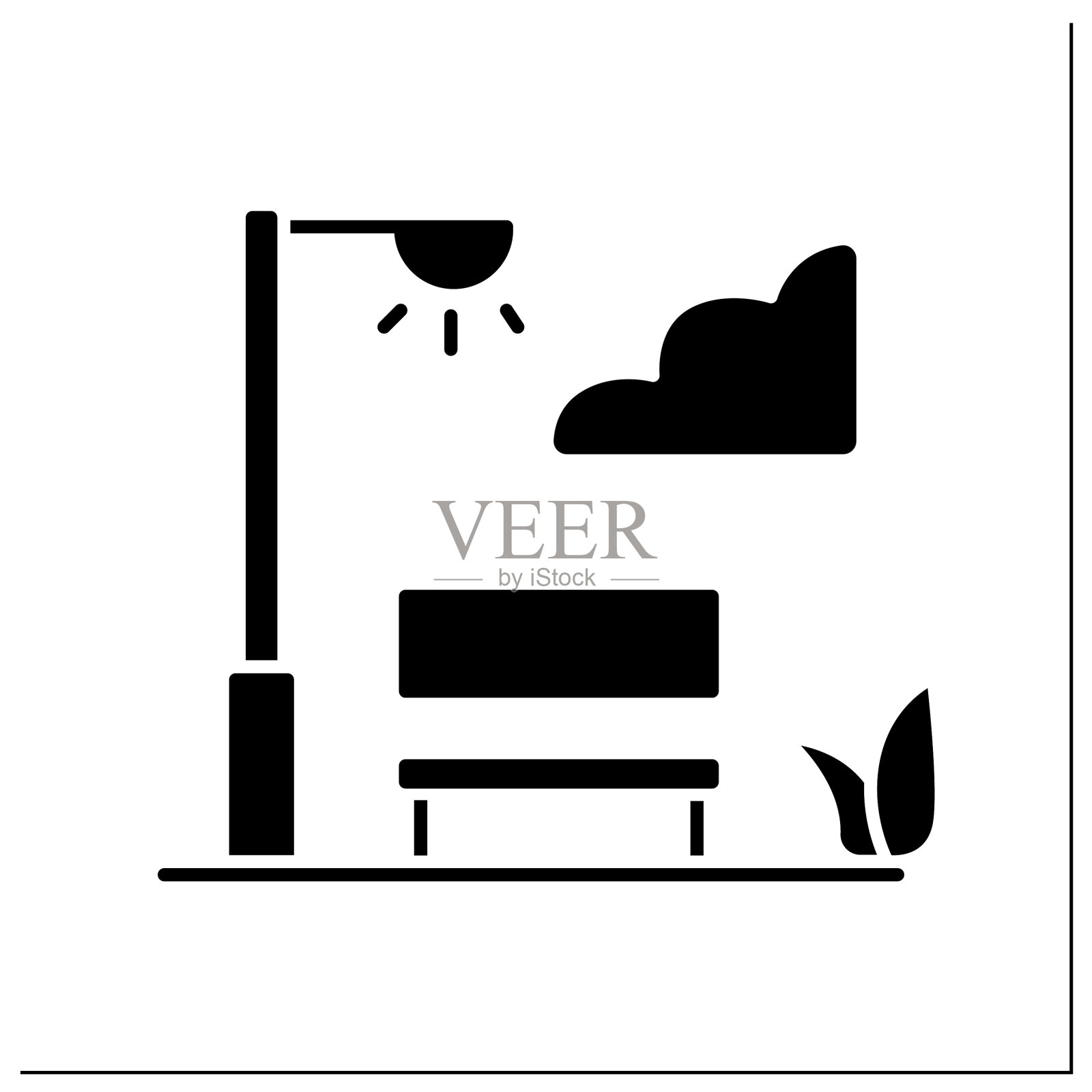 街道闪电字形图标图标素材