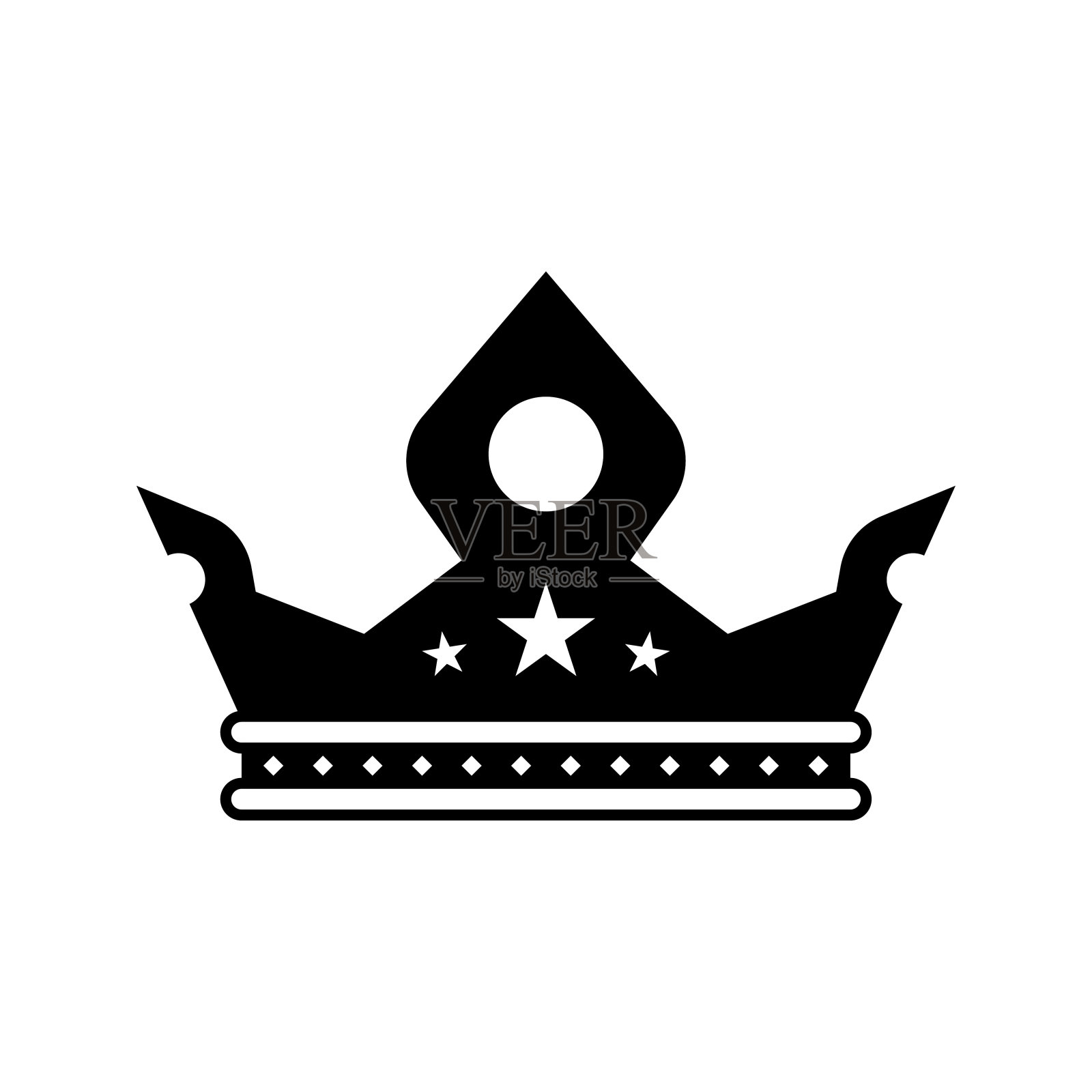 冠孤立在白色背景插画图片素材