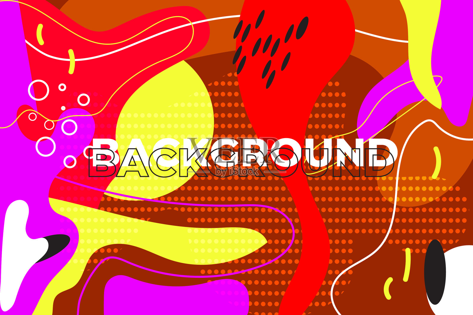 孟菲斯模式设置几何元素孟菲斯插画图片素材