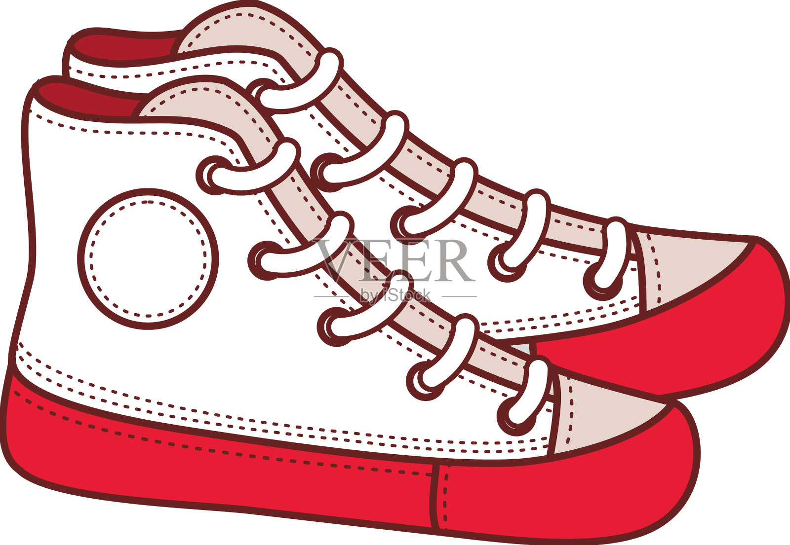 球鞋鞋平设计插画图片素材