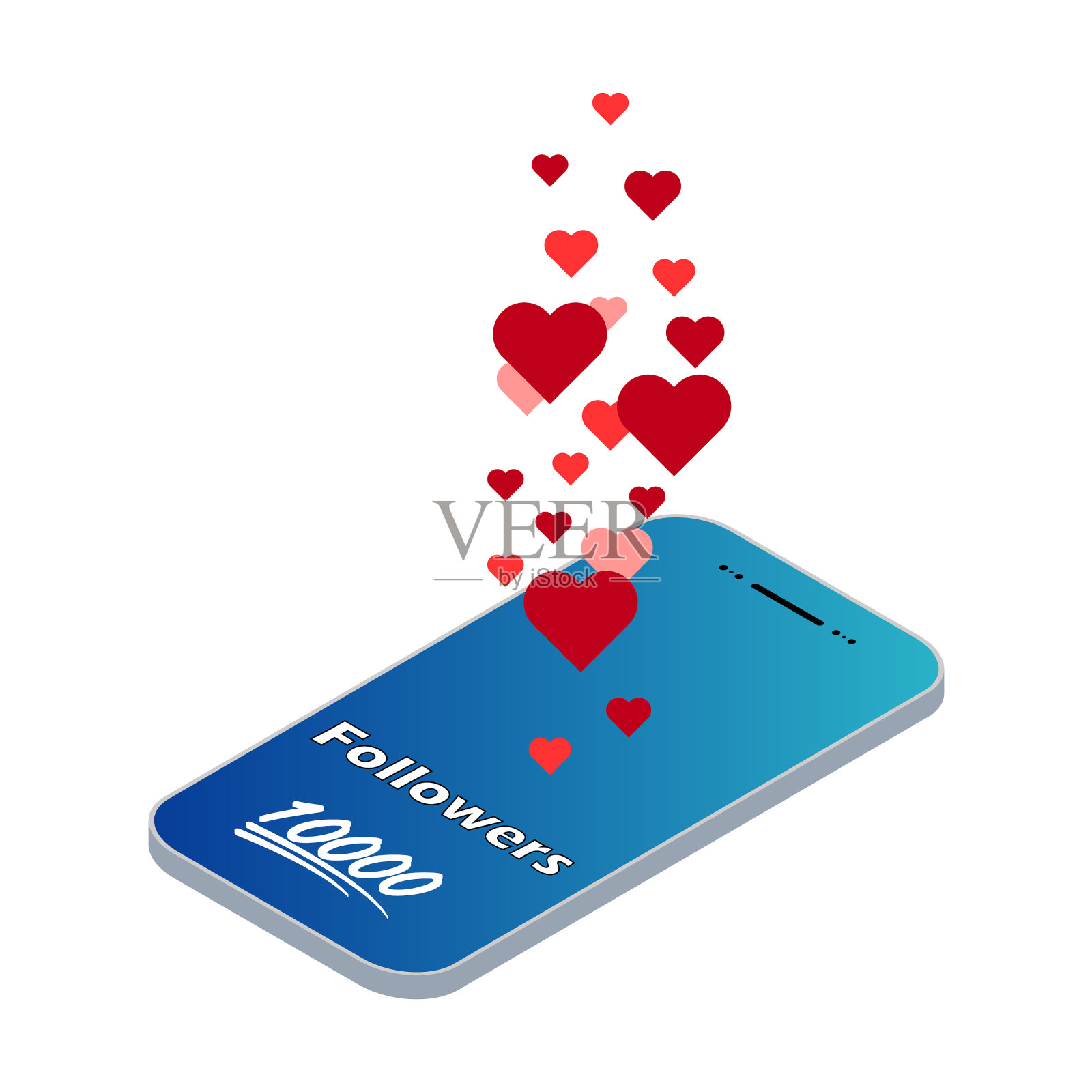 祝贺等距数字字母插画图片素材