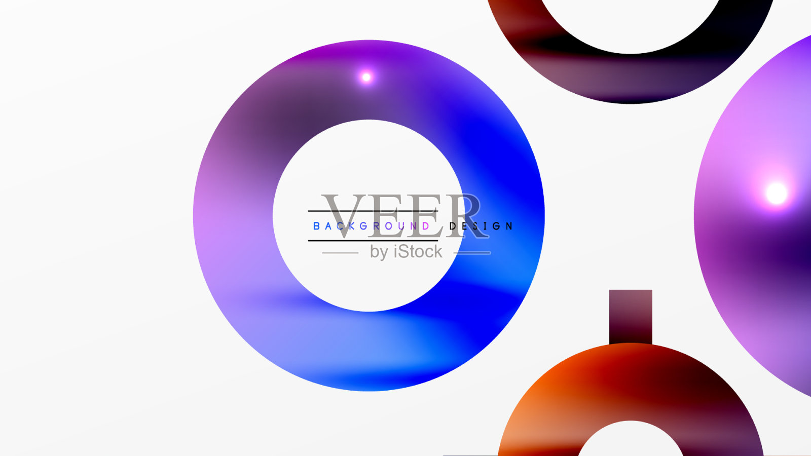 最小几何抽象背景圆插画图片素材