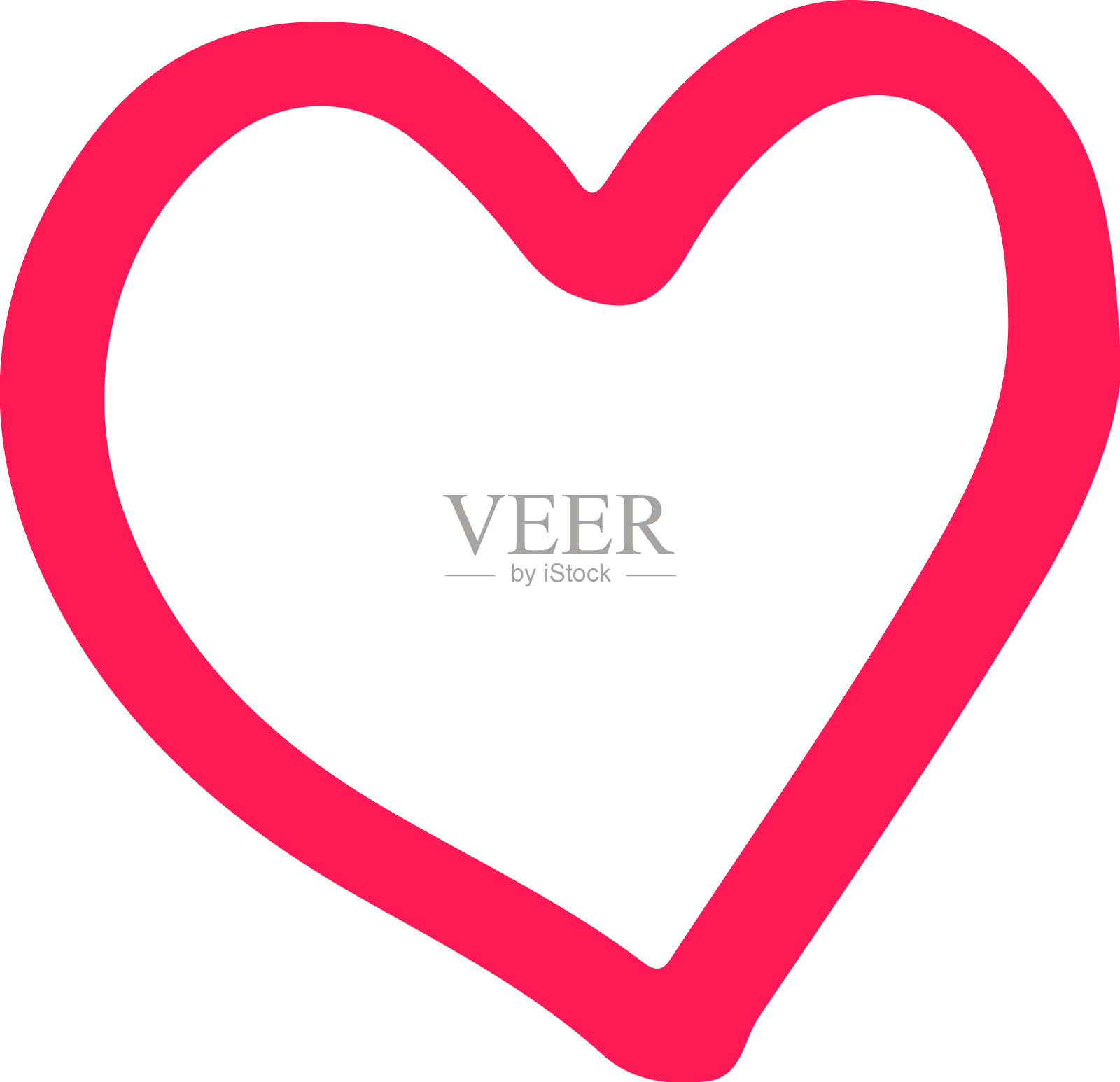 手绘心形图标标志设计插画图片素材