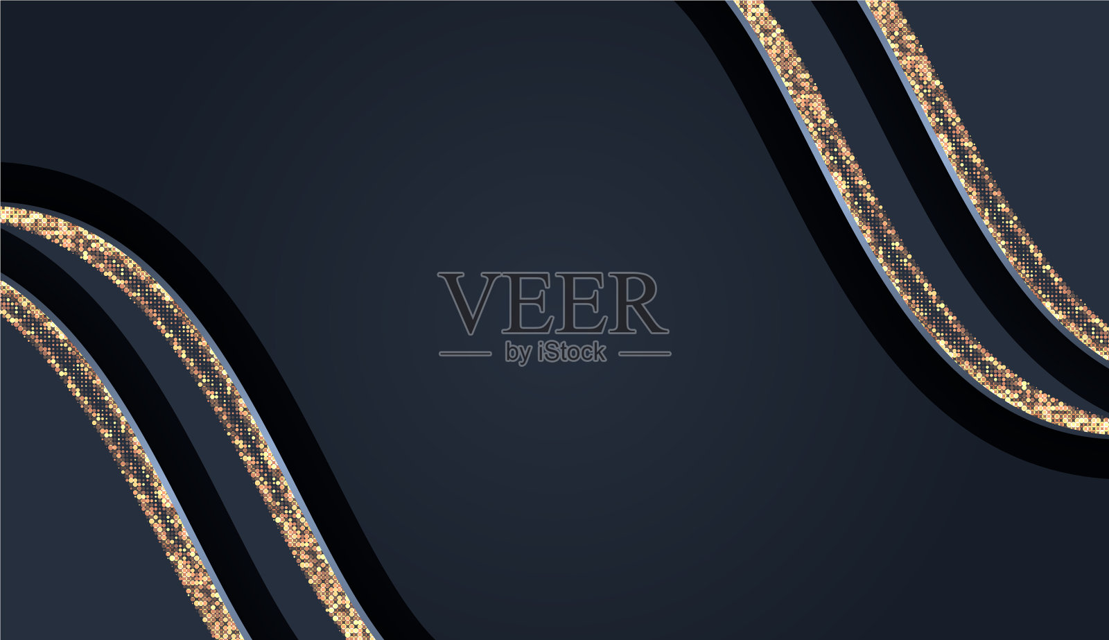 抽象亮色金色背景波设计插画图片素材