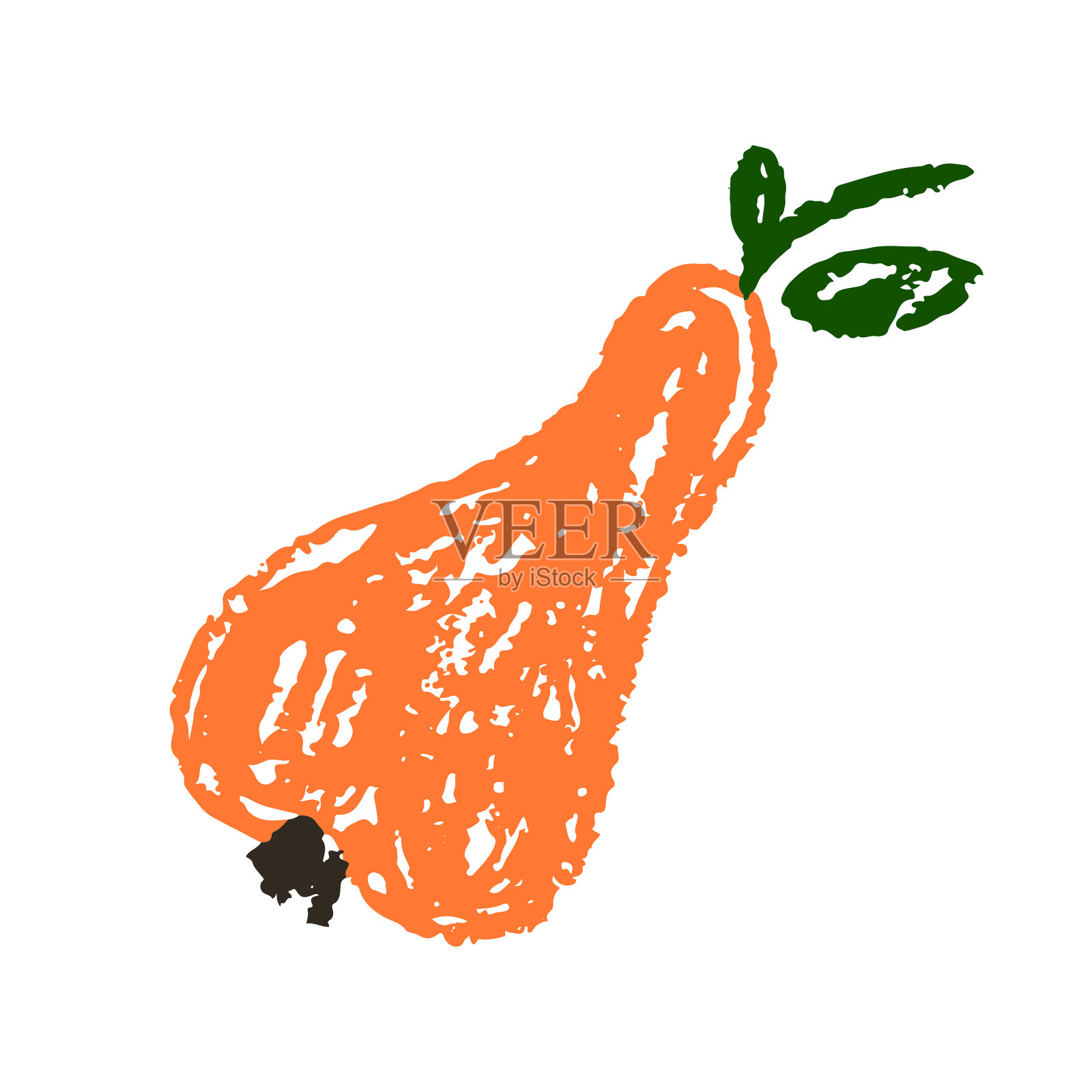 图标手绘风格。用蜡笔画画,发挥孩子的创造力插画图片素材