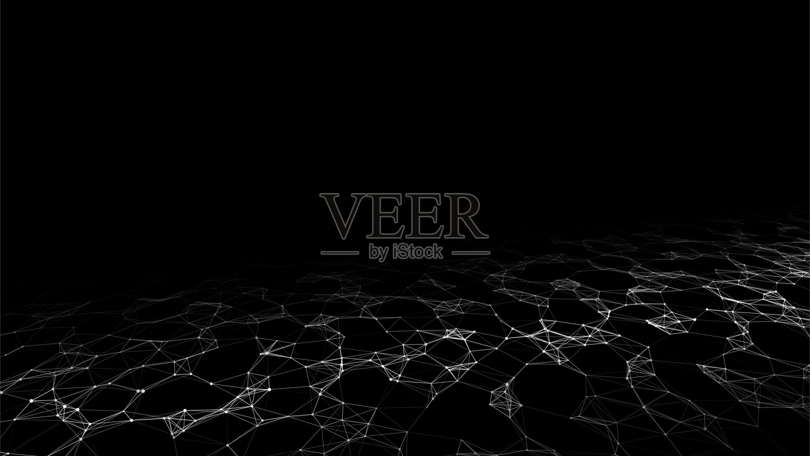 摘要数字流颗粒。网络连接后台。大数据可视化。技术背景。插画图片素材