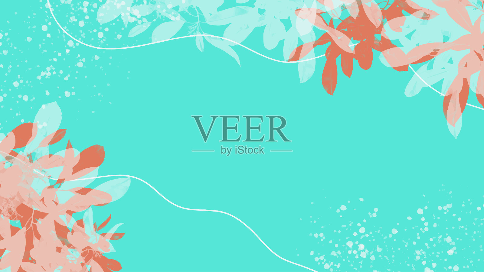 你好春天手绘背景vintage插画图片素材