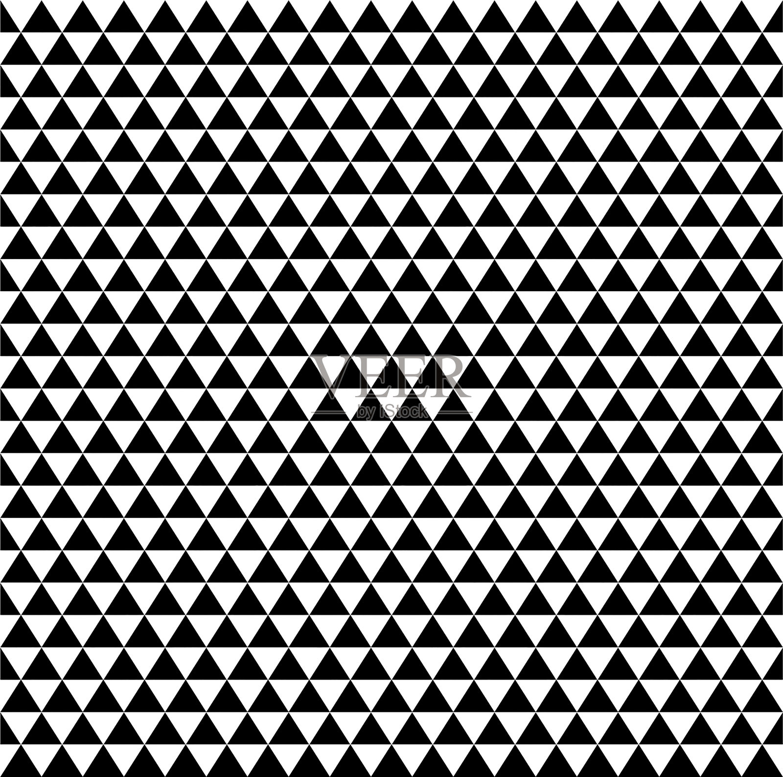 三角形无缝模式。简单的向量几何背景。插画图片素材