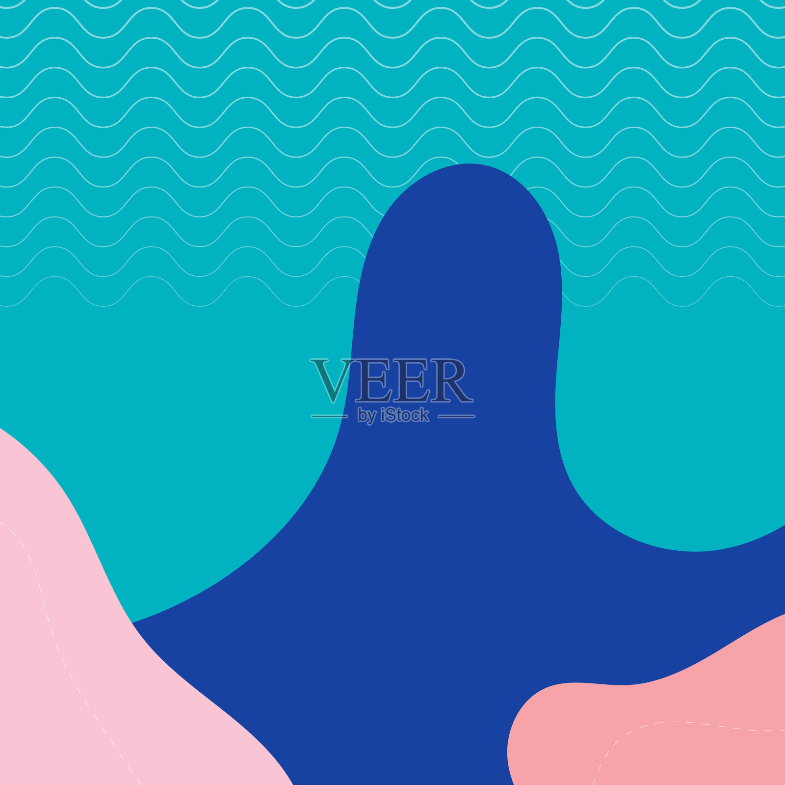 五彩缤纷的夏季背景布局横幅设计插画图片素材