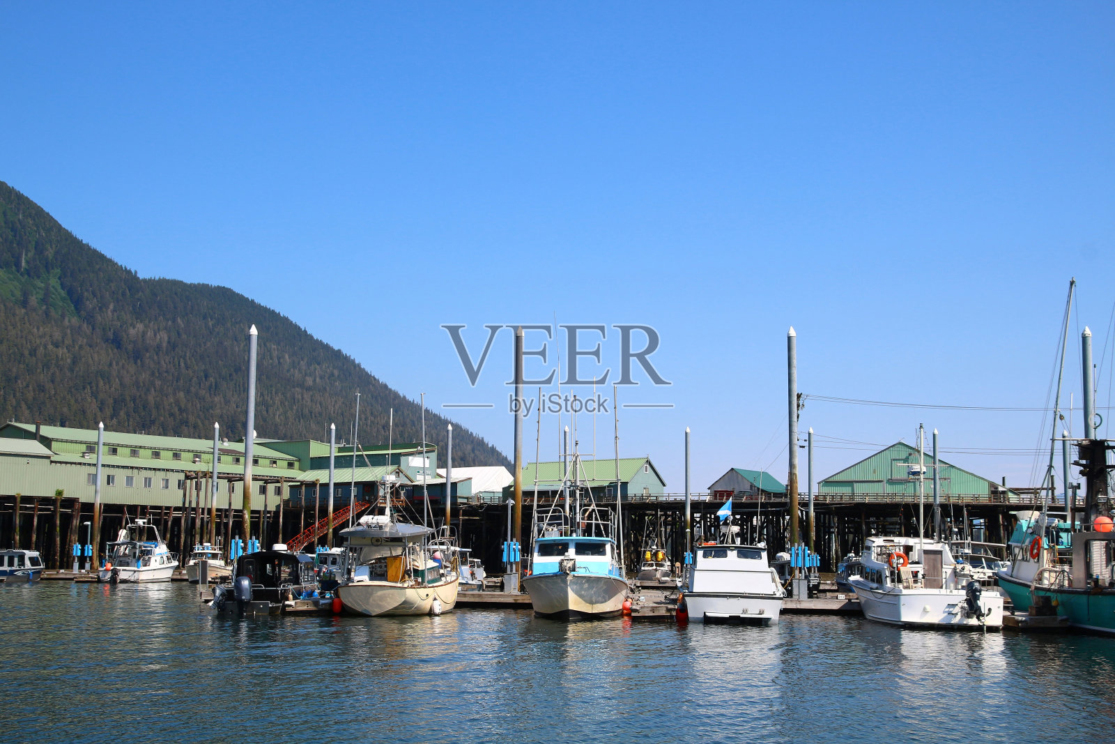 阿拉斯加,彼得堡小镇的港口照片摄影图片