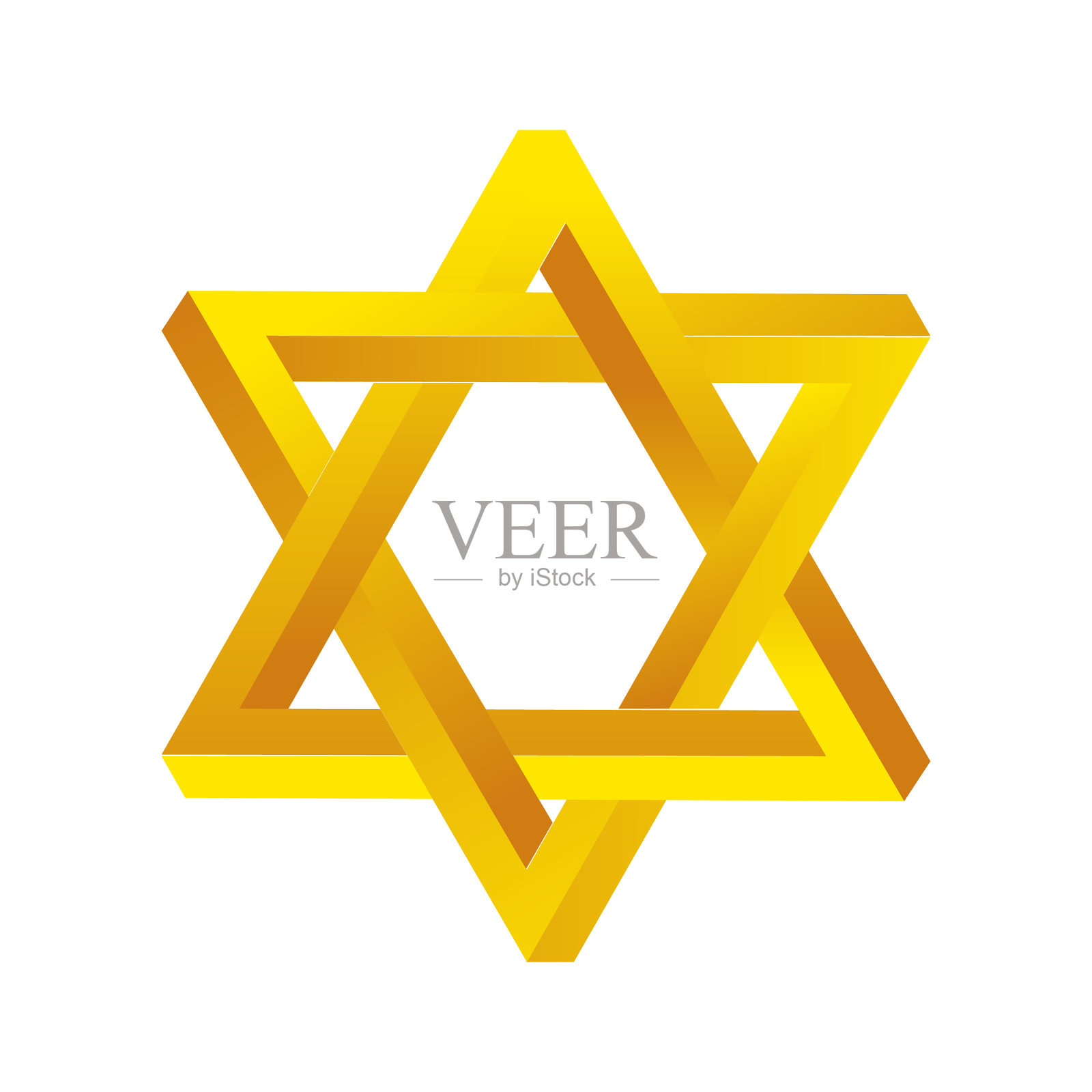 星大卫分离到旗帜设计元素图片