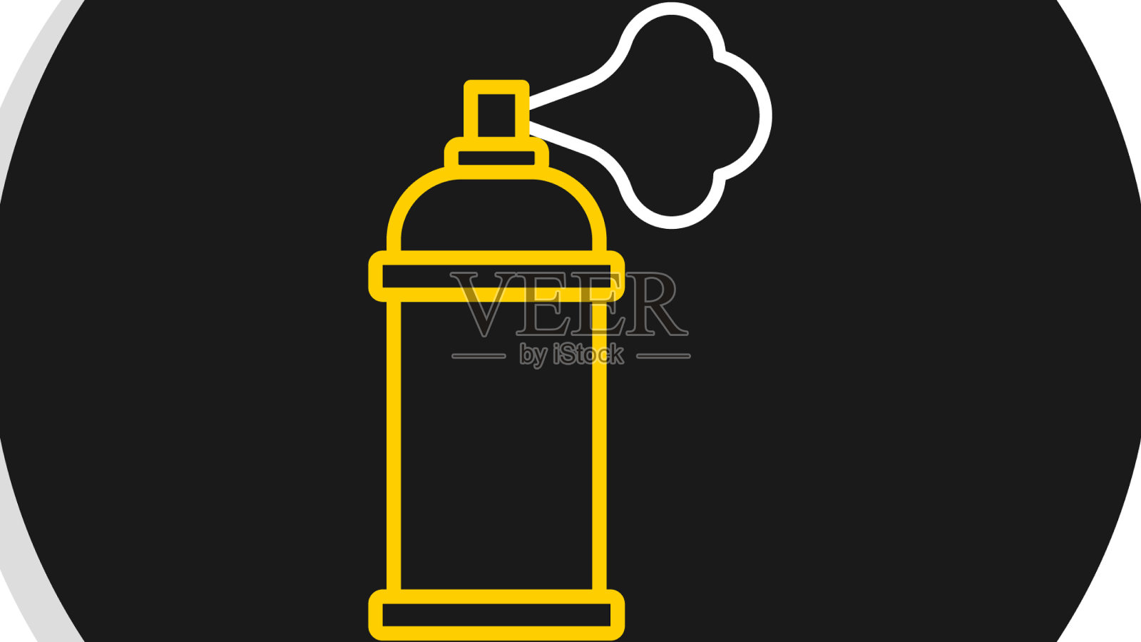 线喷漆可将图标隔离在白色上插画图片素材