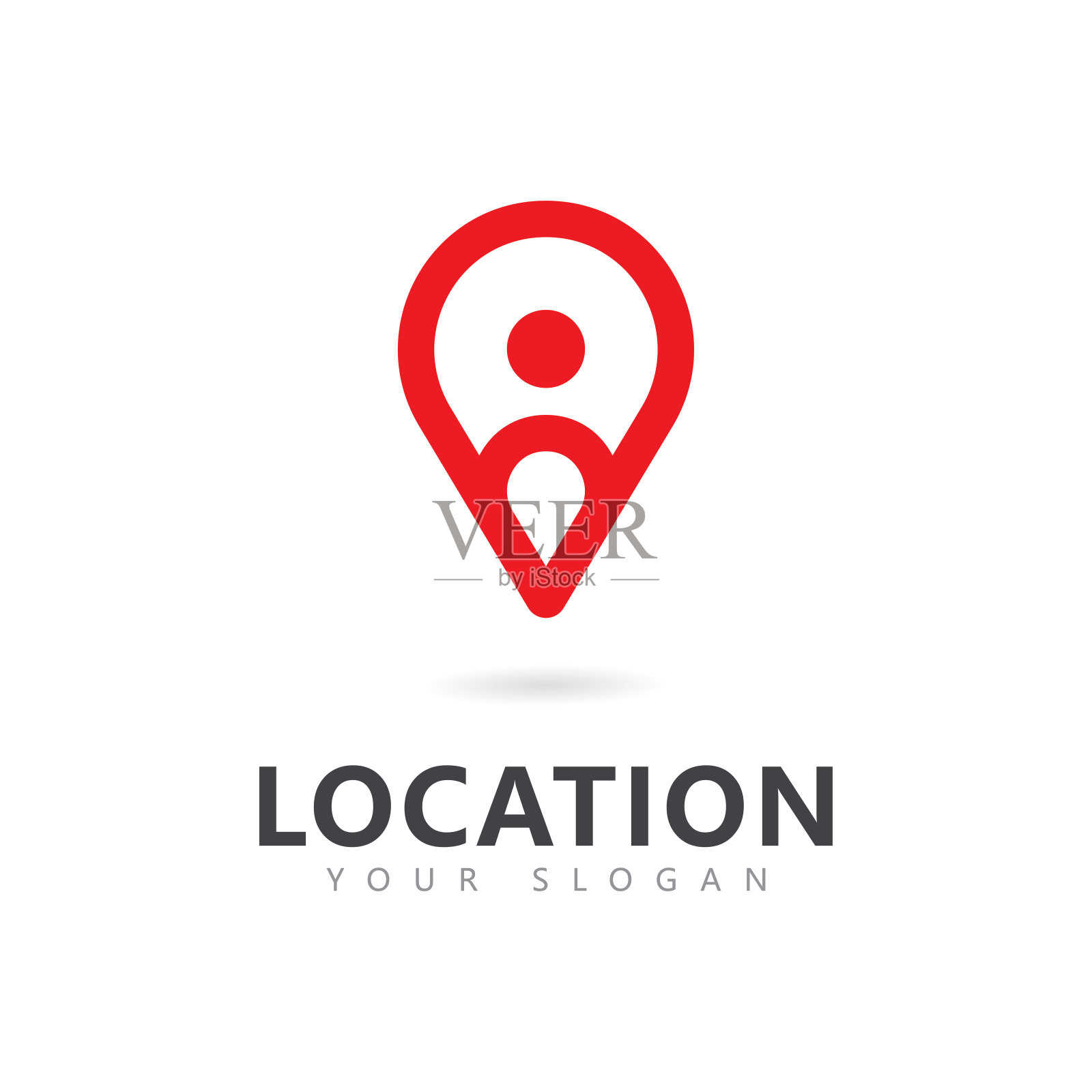 摘要定位销logo图标设计插画图片素材