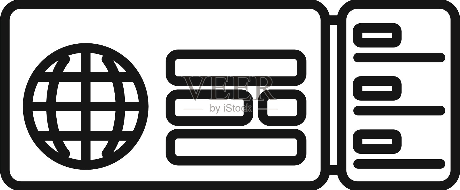 通票图标轮廓飞机图标素材