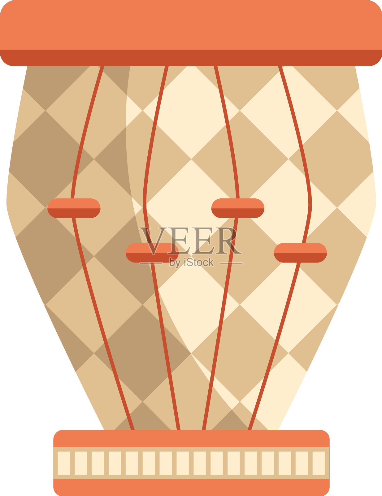 印度文化鼓乐器设计元素图片