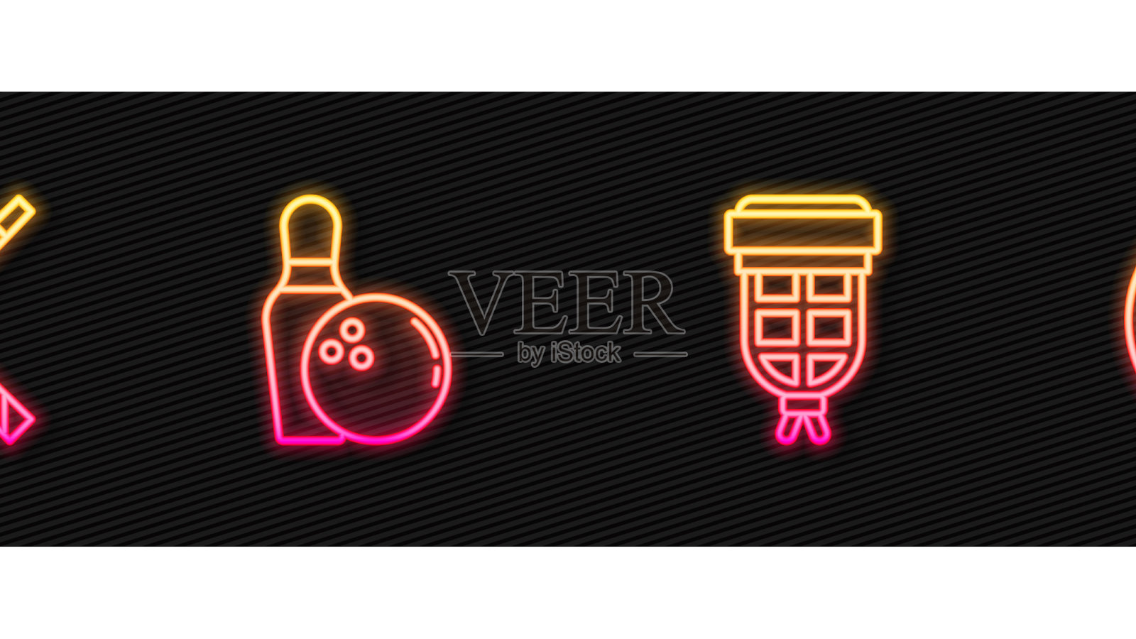 设置线台球口袋交叉台球球杆插画图片素材