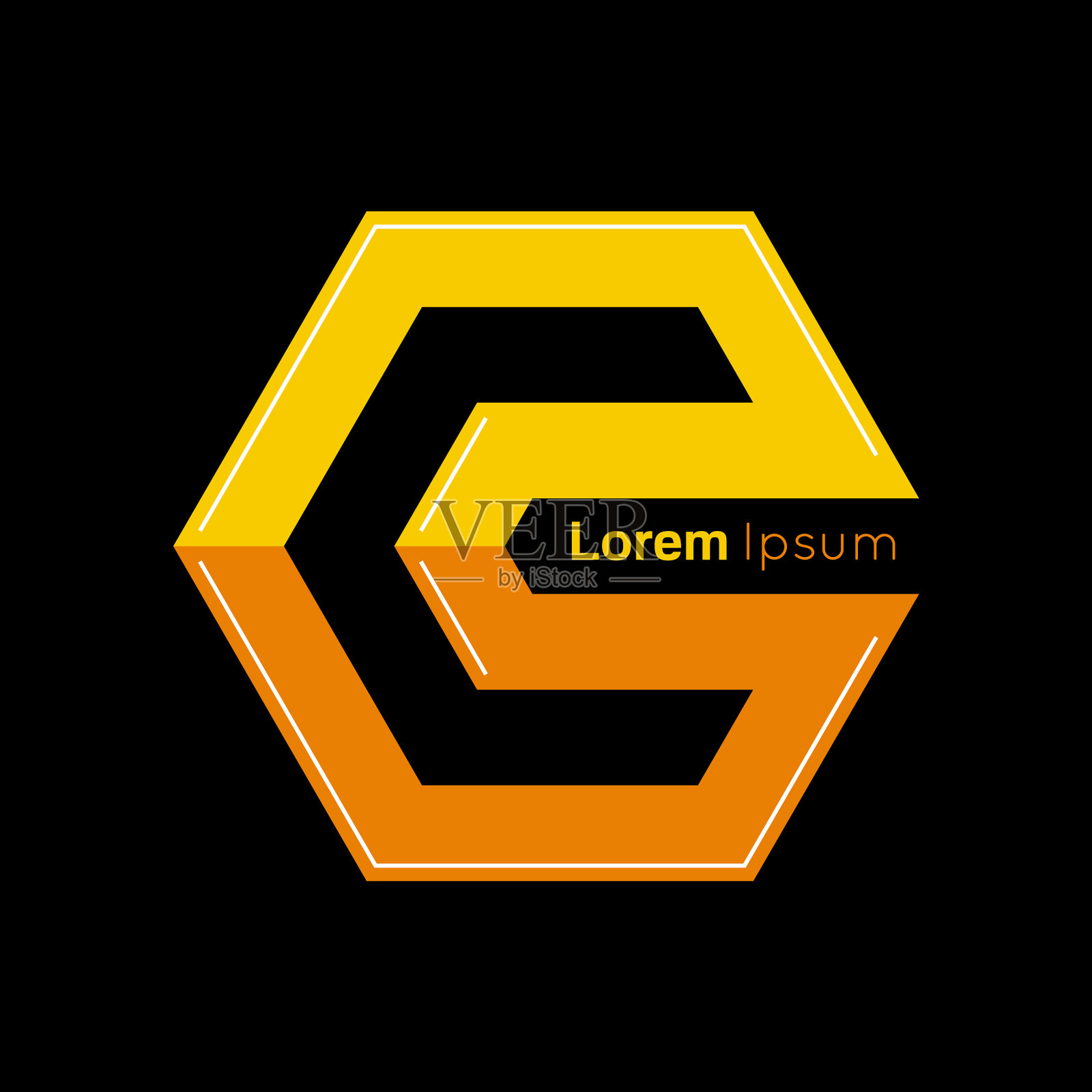 抽象的标志设计插画图片素材