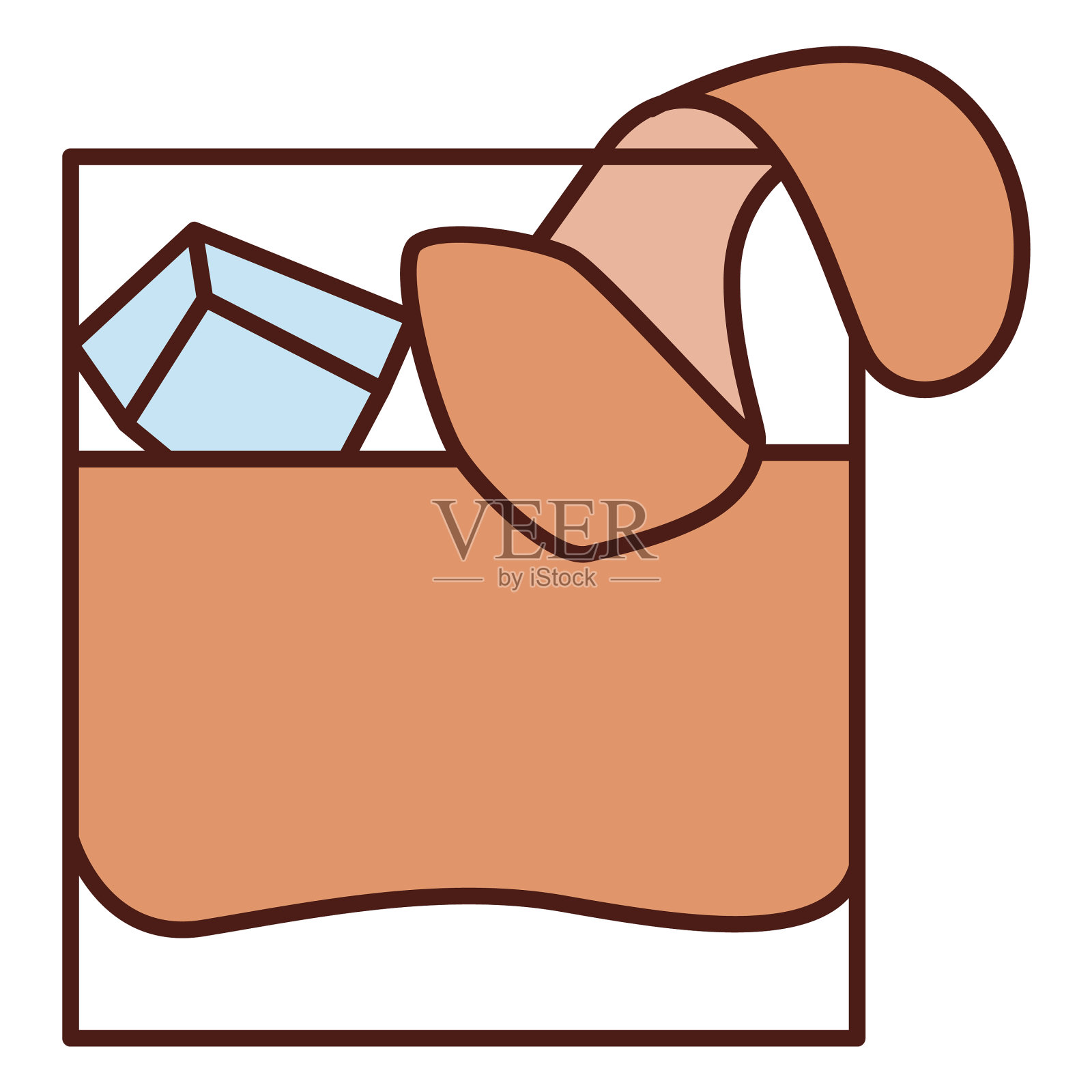 橘色鸡尾酒饮色描质高图标素材