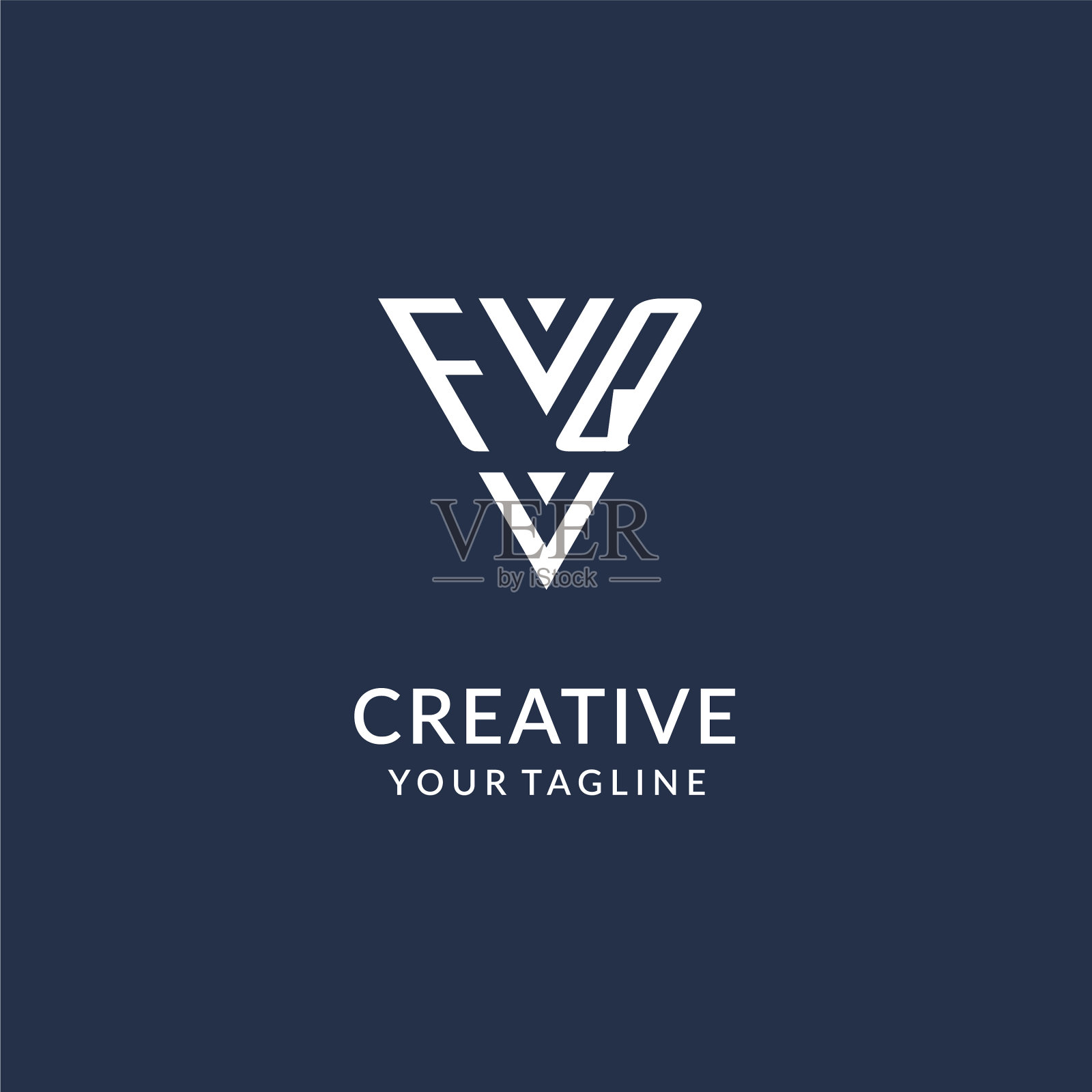 Fq三角字母标志设计思路创意十足插画图片素材