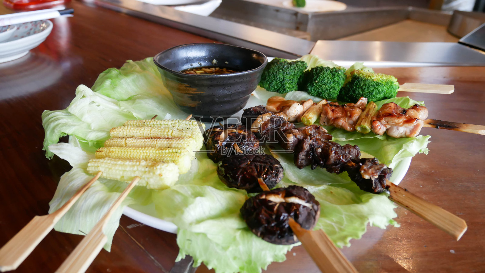 烤串日本食物照片摄影图片