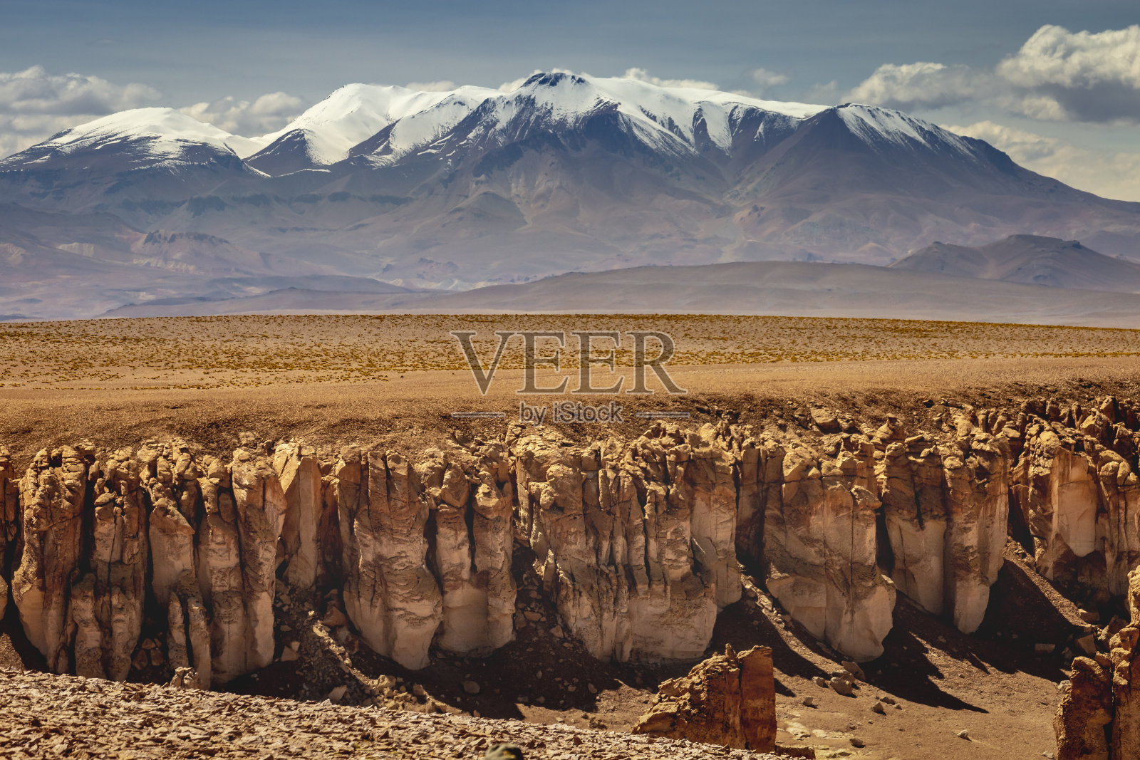 阿塔卡马沙漠,智利北部的火山干旱景观,南美洲照片摄影图片