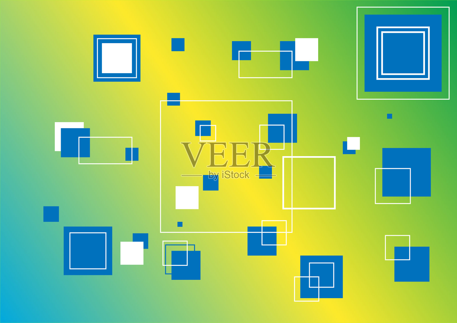 图形抽象背景方形轮廓插画图片素材