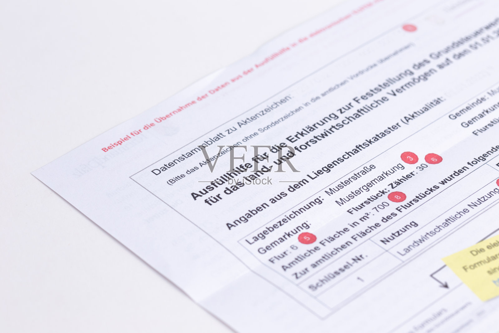 德国房产税“Grundsteuer”信件样本照片摄影图片