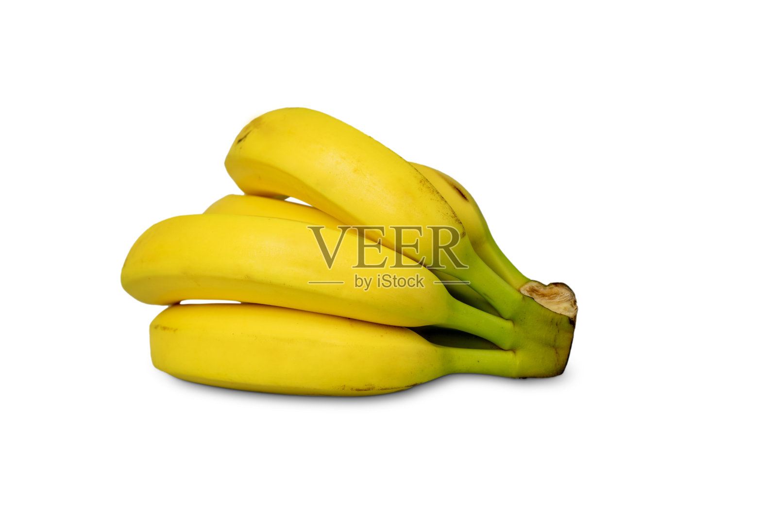 新鲜健康的香蕉串孤立在白色stock照片照片摄影图片