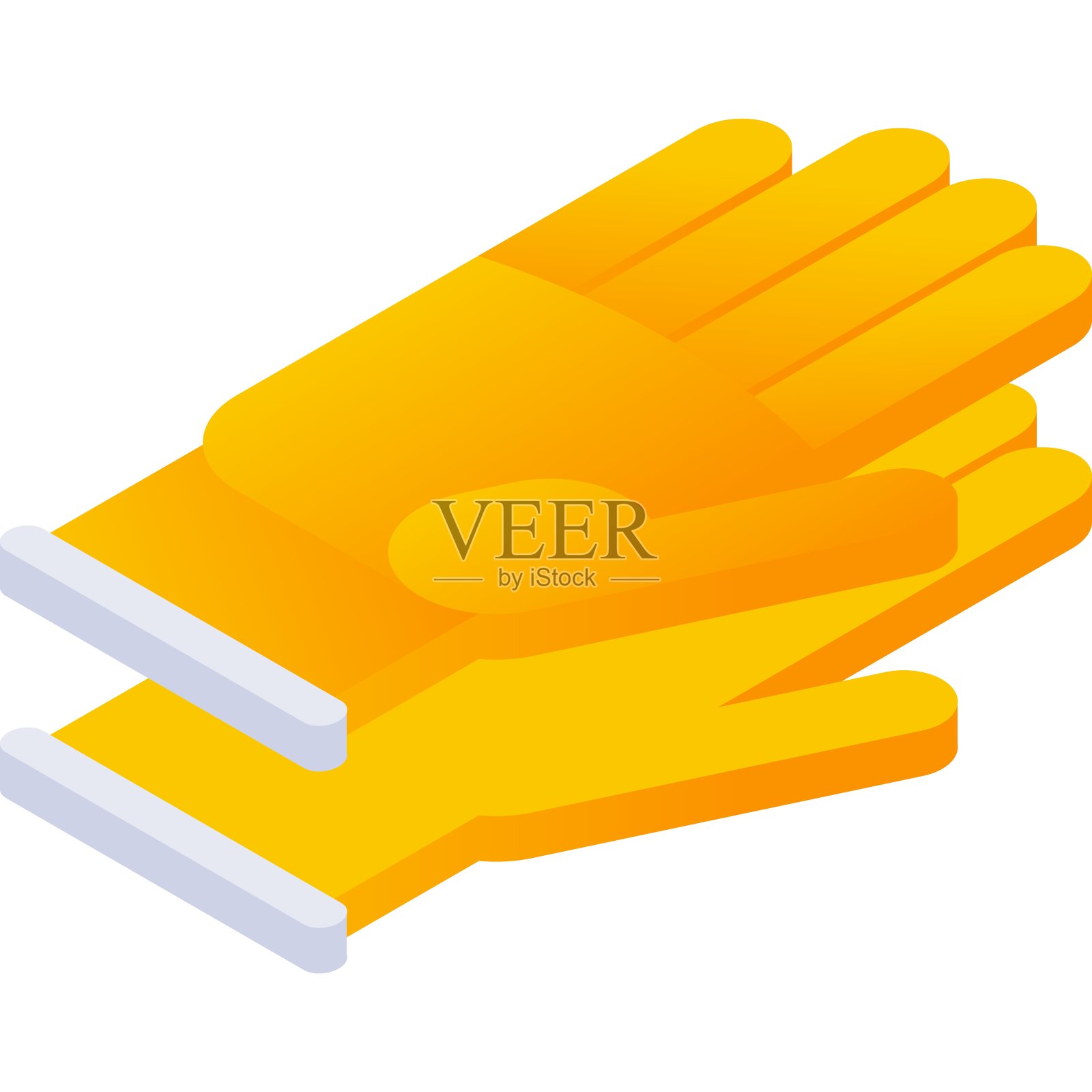 橡胶手套三维矢量等距图标孤立插画图片素材